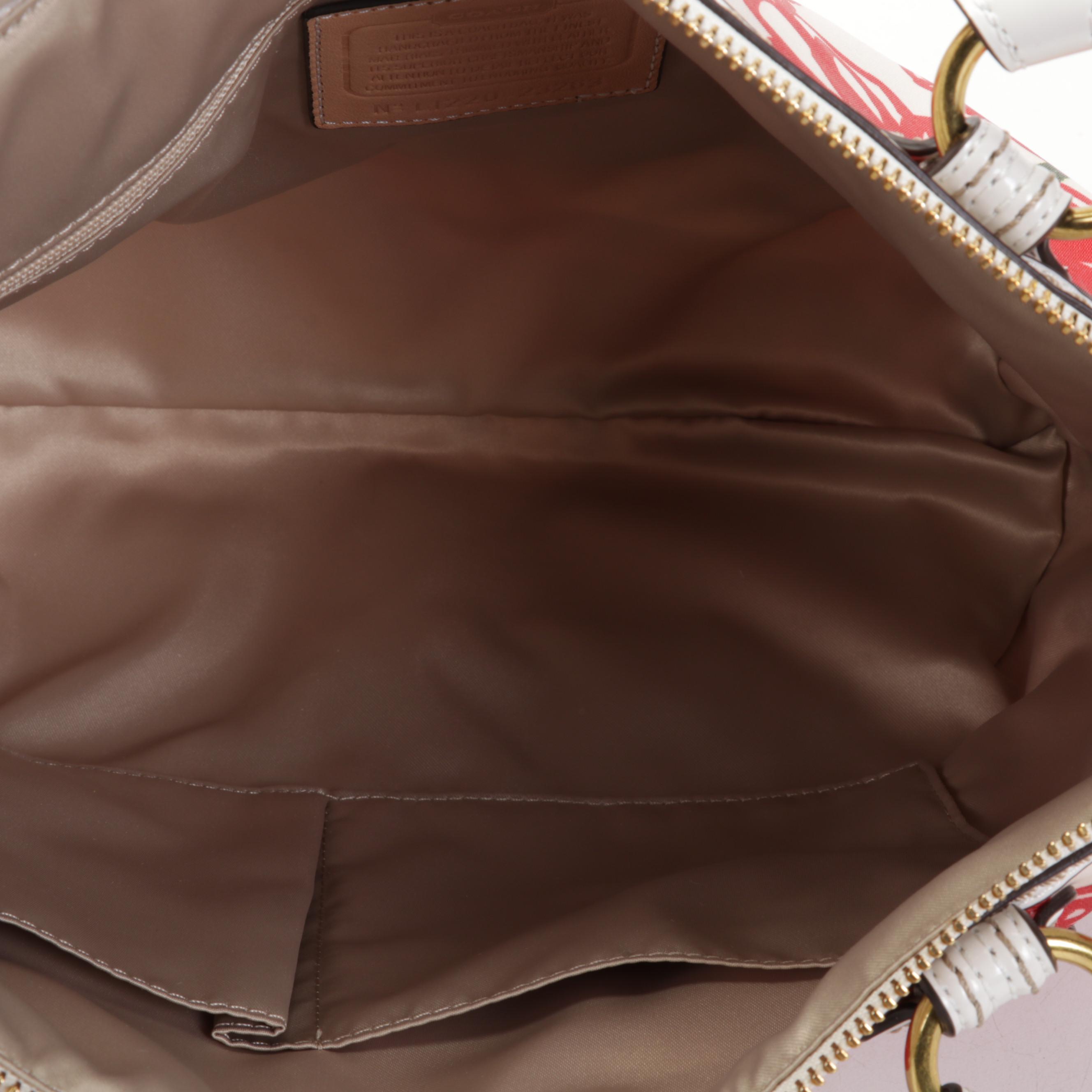 Coach Hallie Poppy Tote Bag