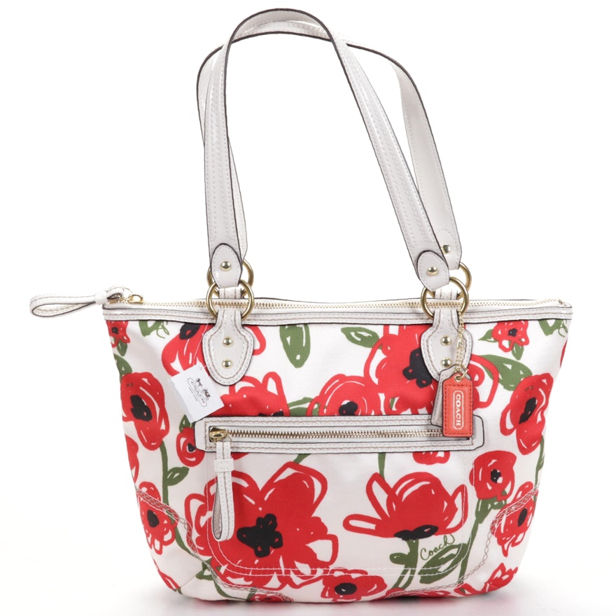 Coach Hallie Poppy Tote Bag