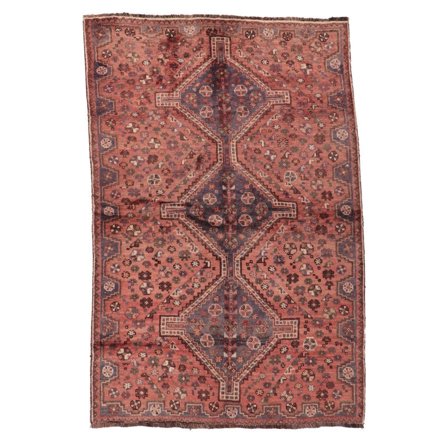 4'4 x 6'9 Hand-Knotted Persian Qashqai Area Rug