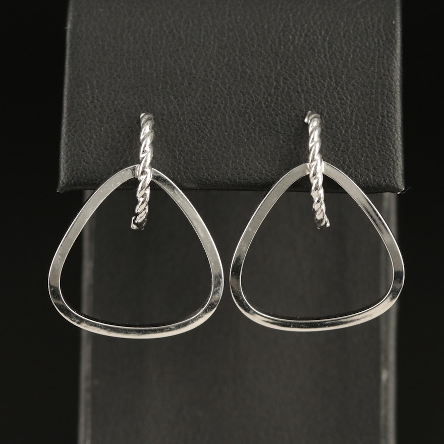 14K Front Facing Hoop Earrings