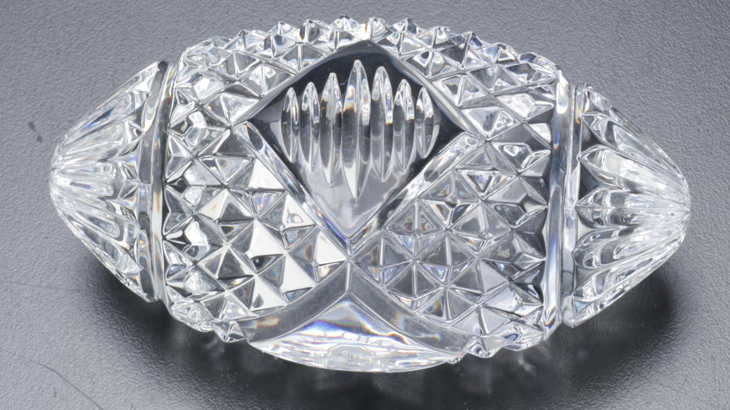 Waterford Cut Crystal Ohio State Football National Champions Paperweight, 2002