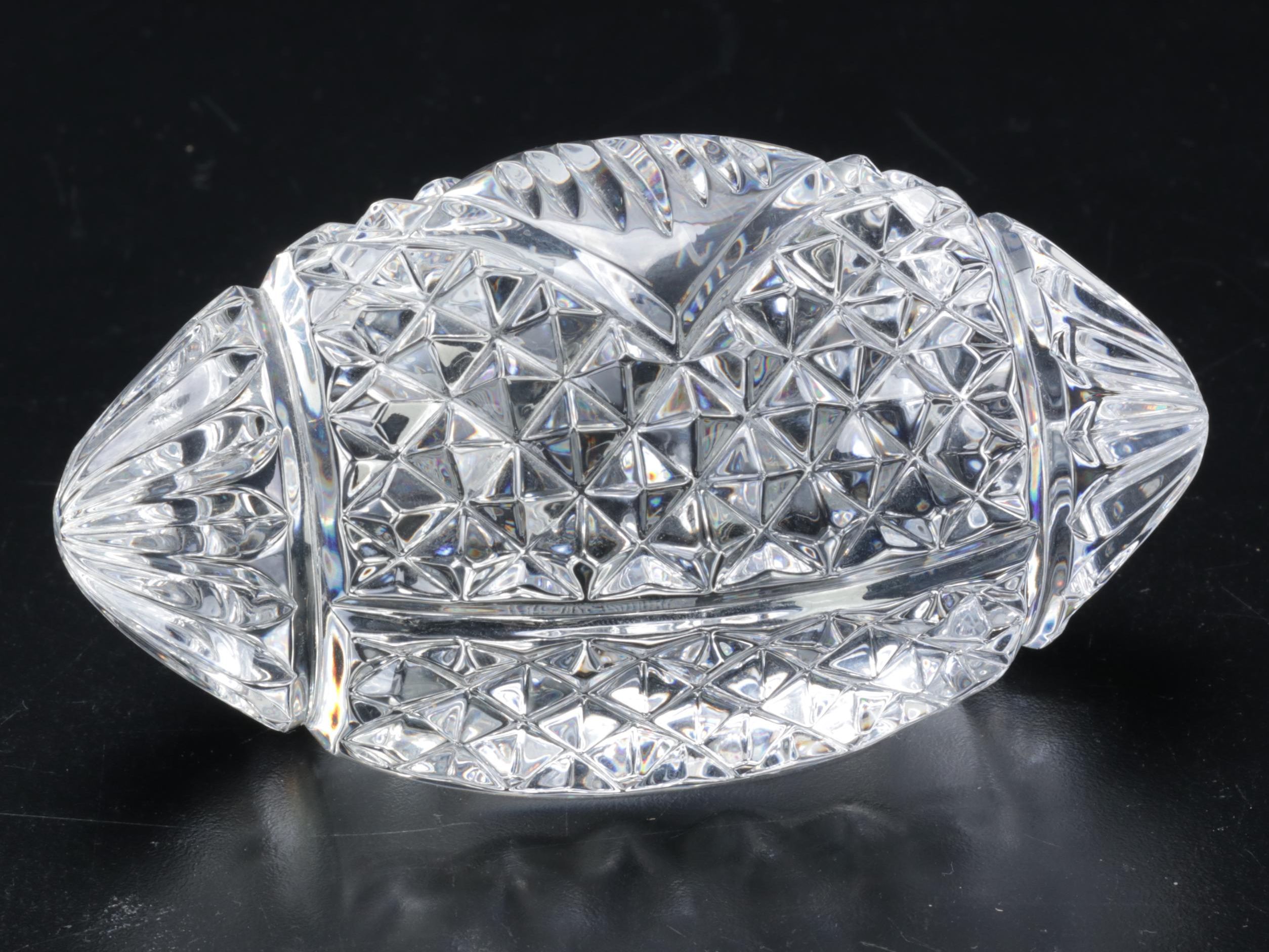 Waterford Cut Crystal Ohio State Football National Champions Paperweight, 2002