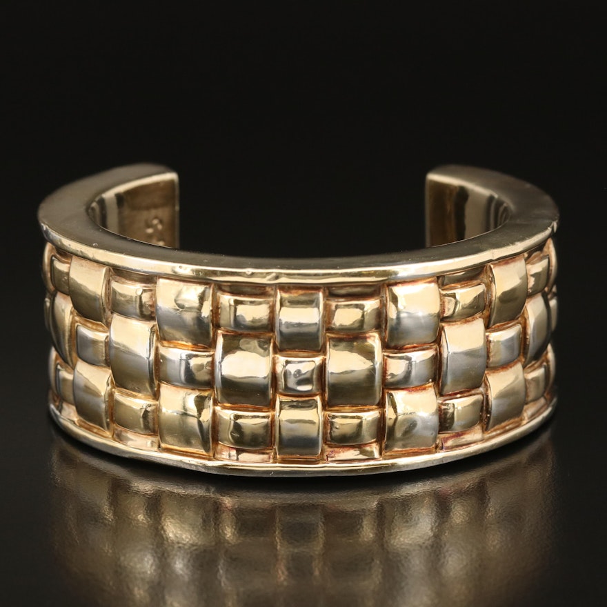 Simon Sebbag Designs Sterling Basket Weave Cuff