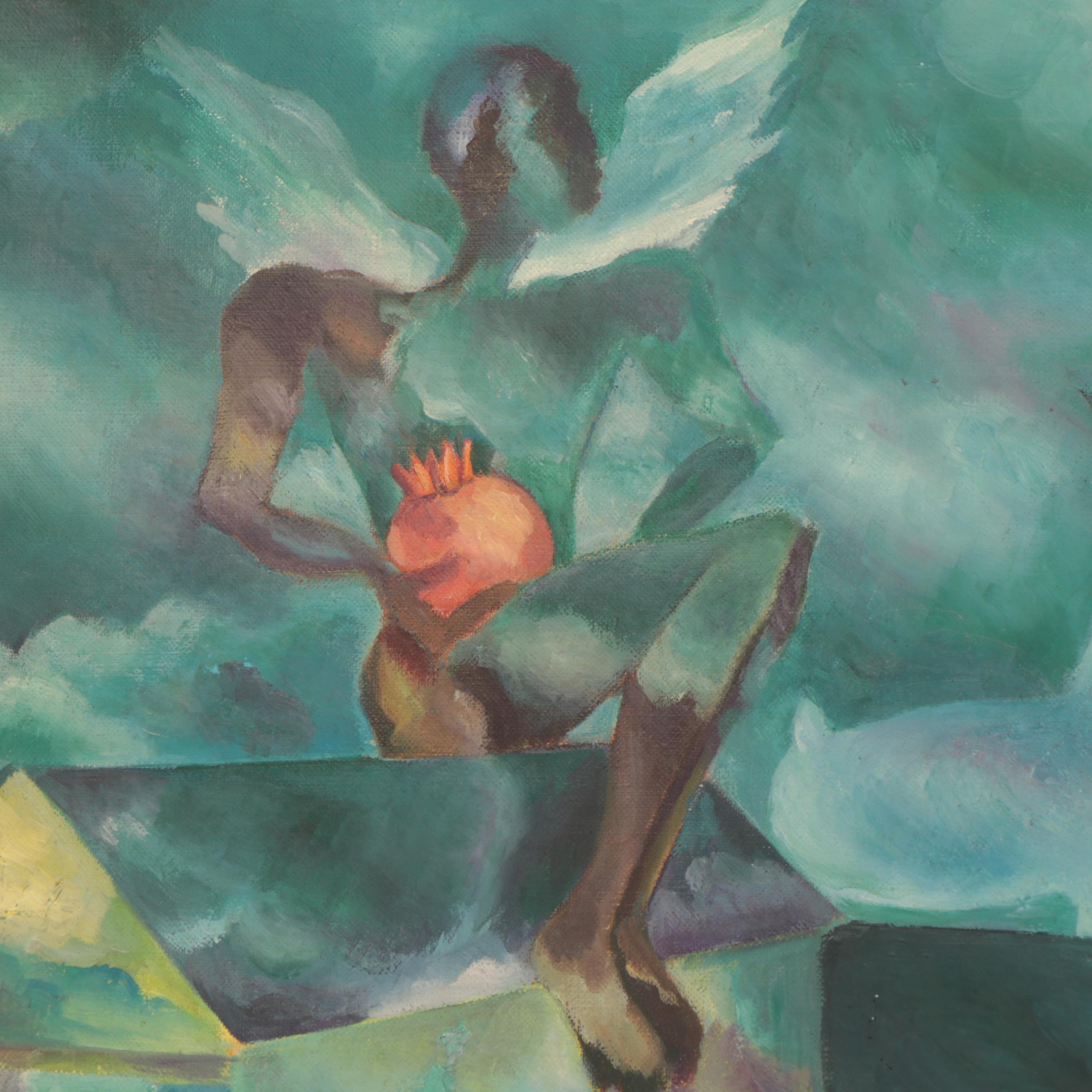 Lee Loring Narrative Oil Painting "Kite," 1946