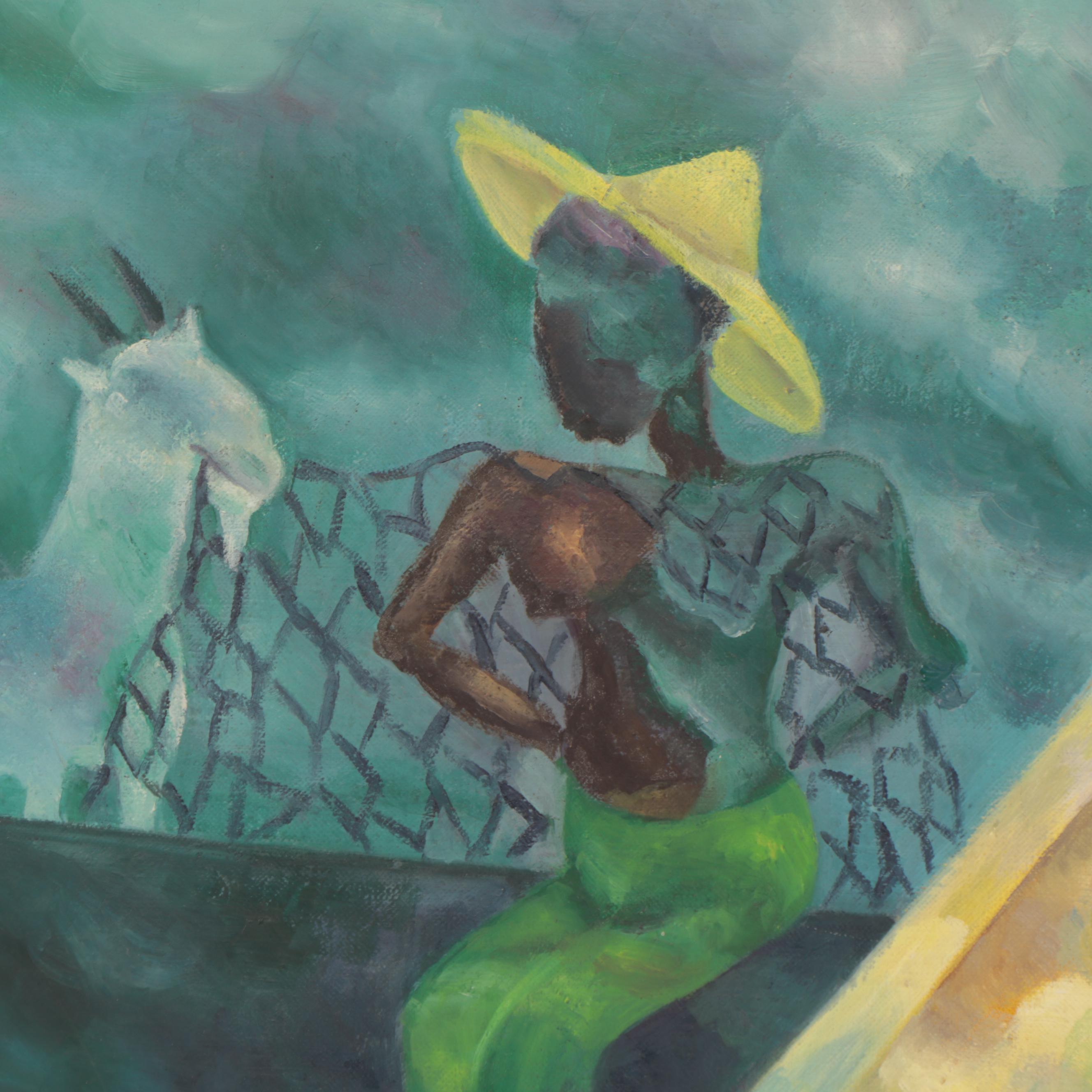 Lee Loring Narrative Oil Painting "Kite," 1946