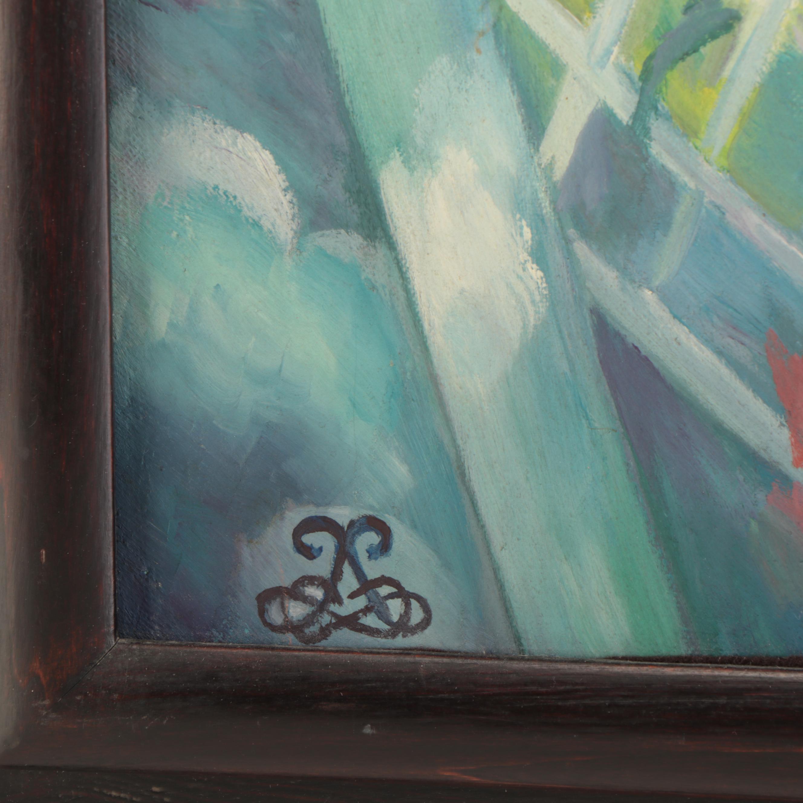 Lee Loring Narrative Oil Painting "Kite," 1946