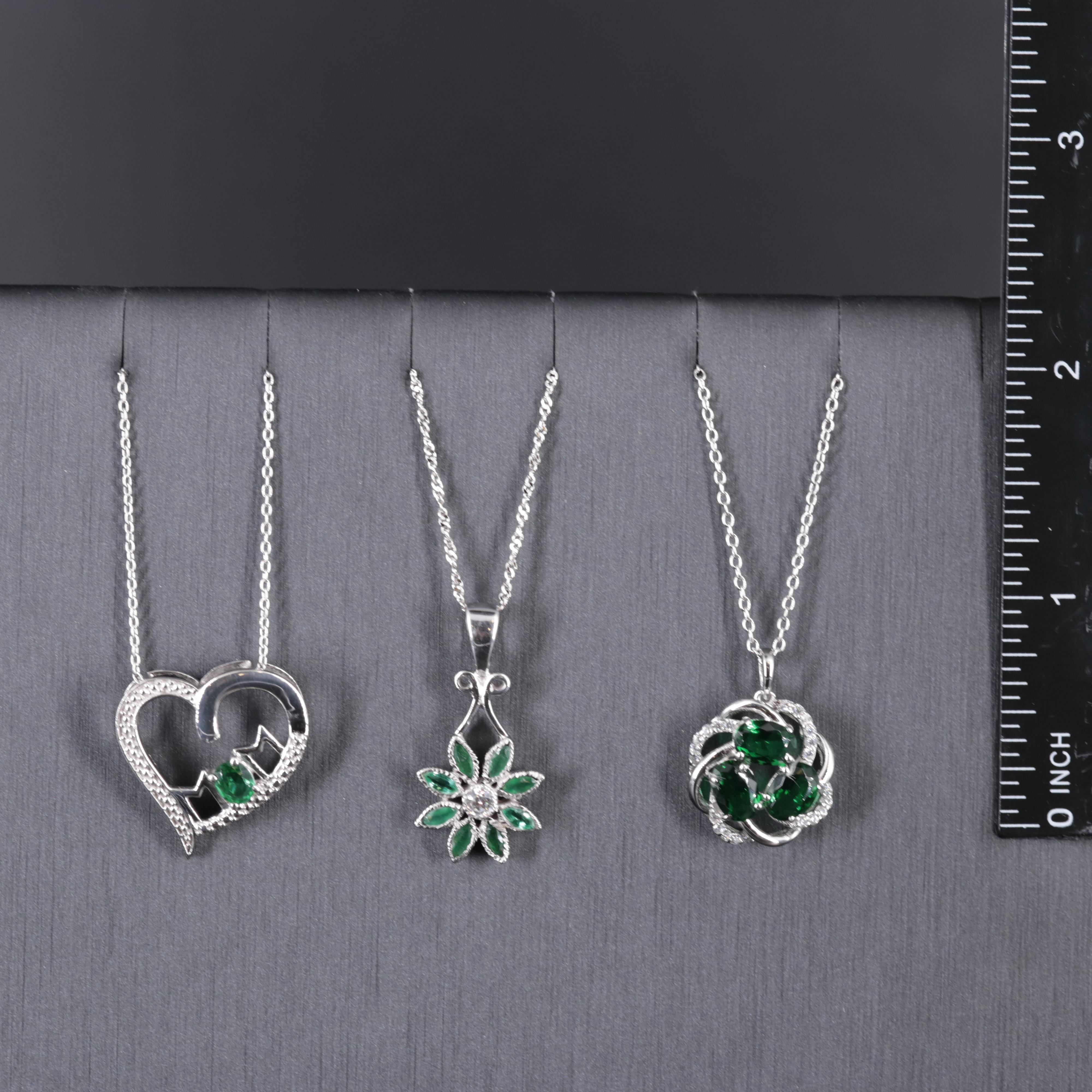 Sterling Silver Necklace Trio