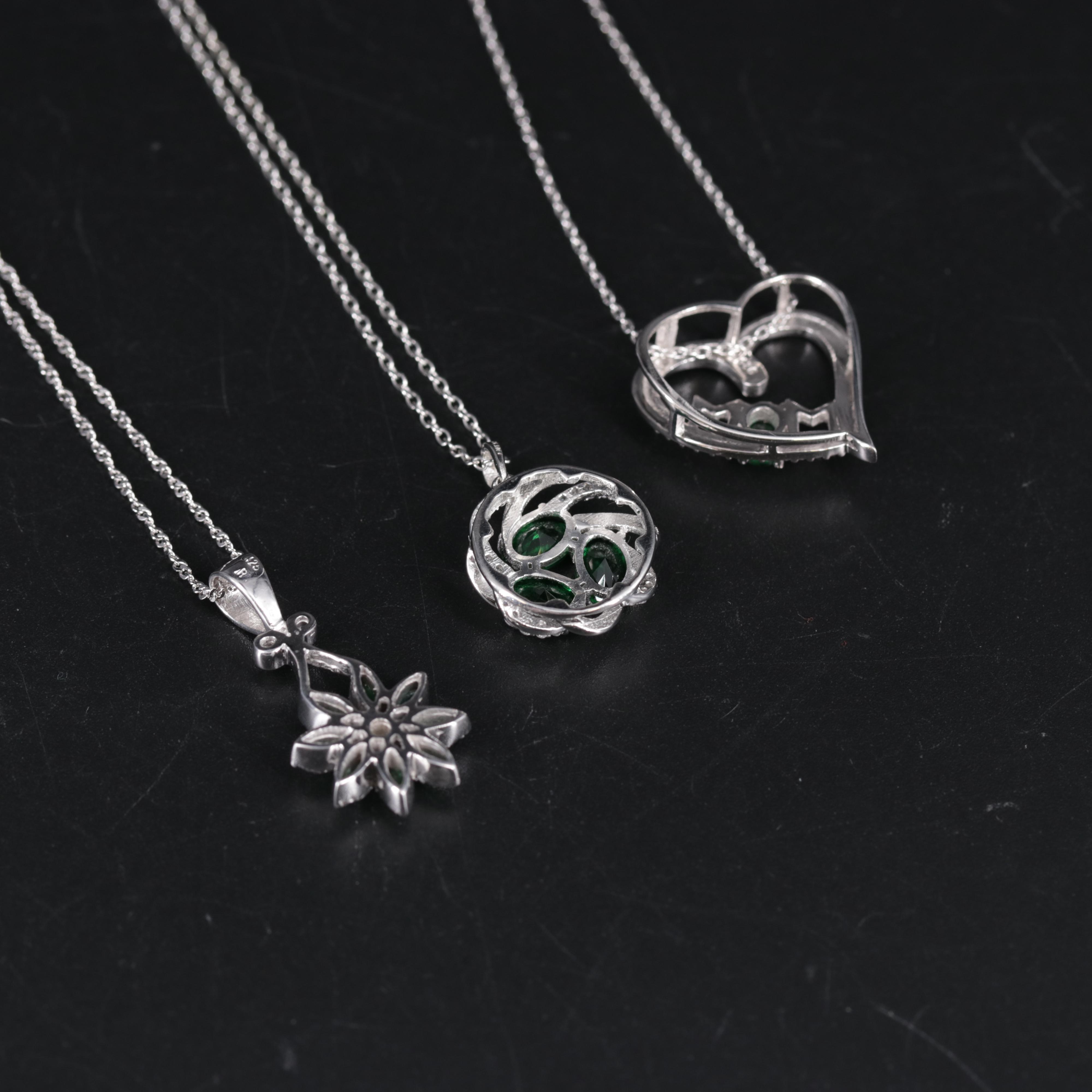 Sterling Silver Necklace Trio