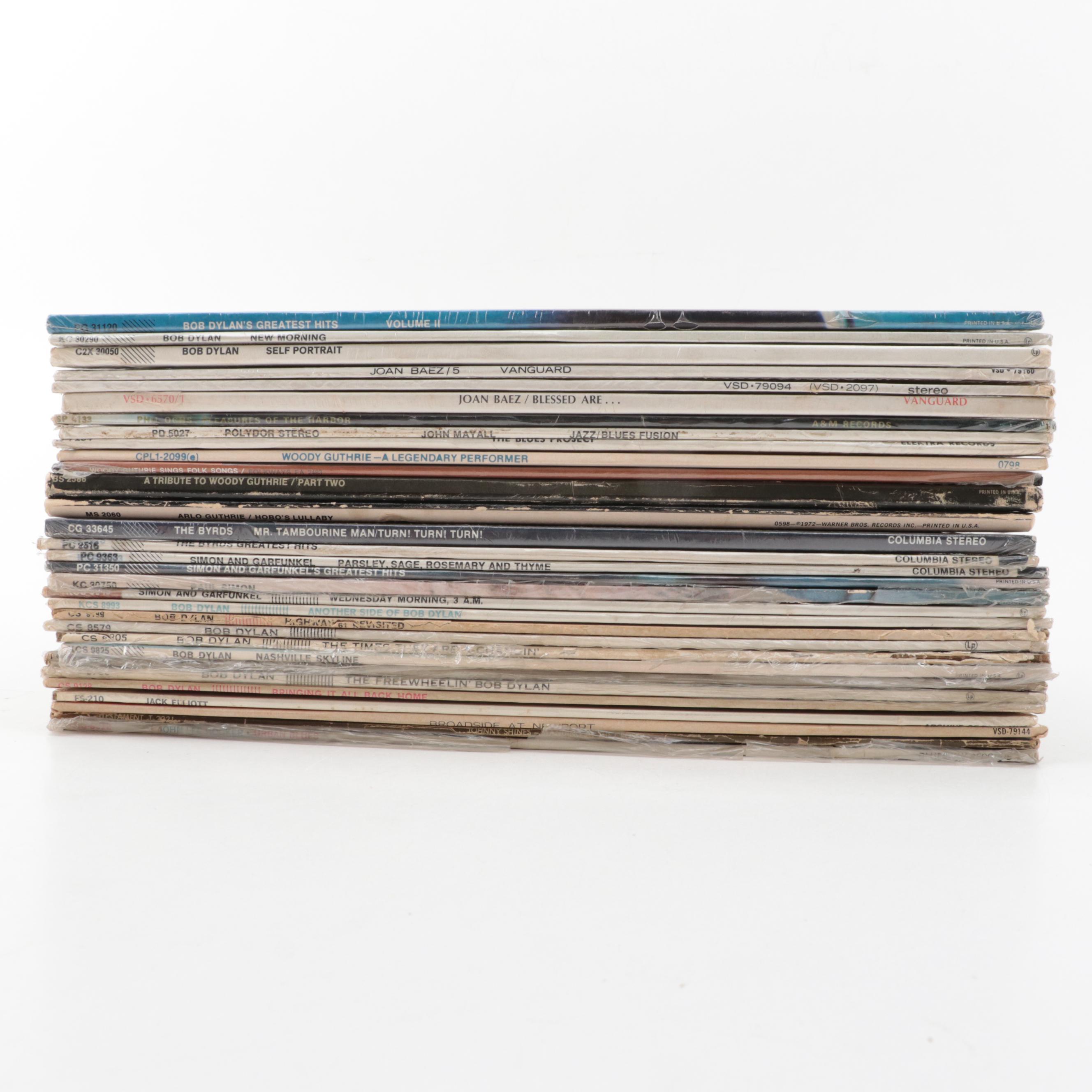 Bob Dylan, Simon and Garfunkel, The Byrds, Joan Baez and More LP Vinyl Records