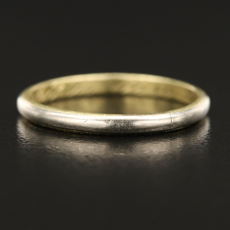 Antique 18K Two-Tone Gold Band