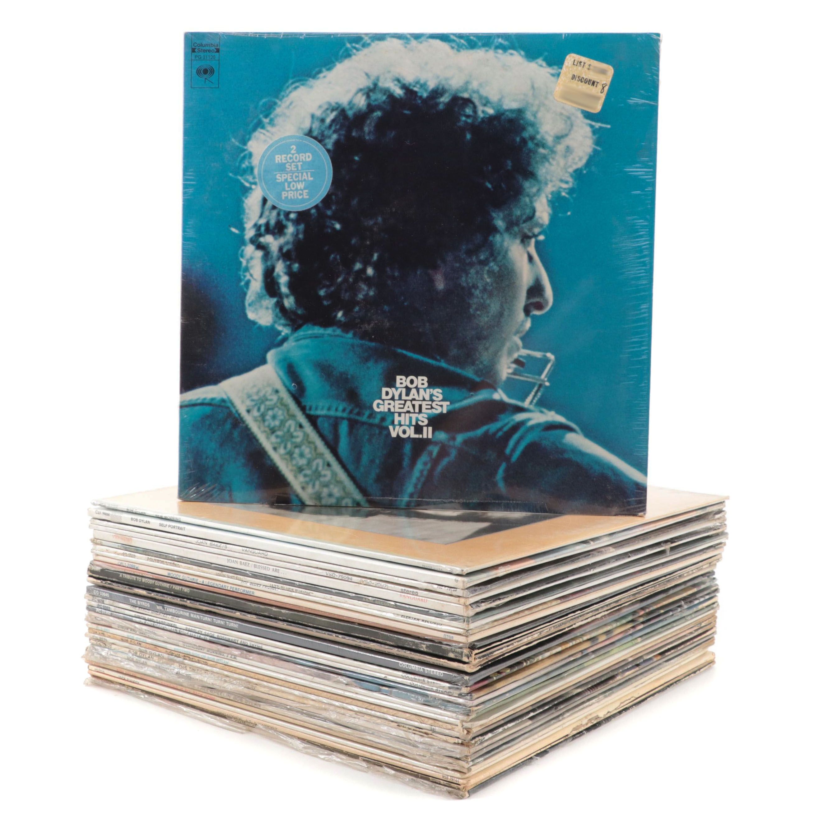 Bob Dylan, Simon and Garfunkel, The Byrds, Joan Baez and More LP Vinyl Records