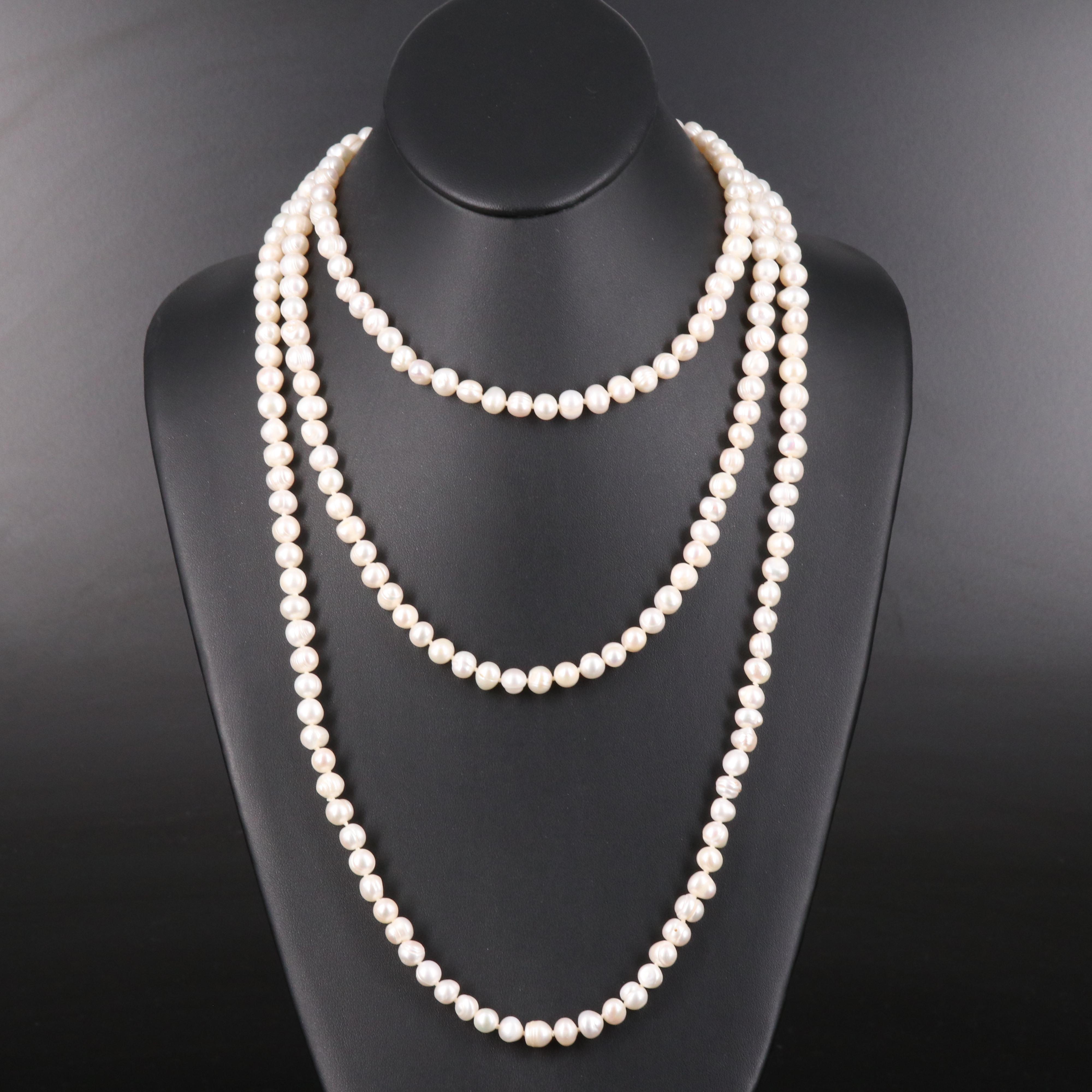Opera Length Pearl Necklace