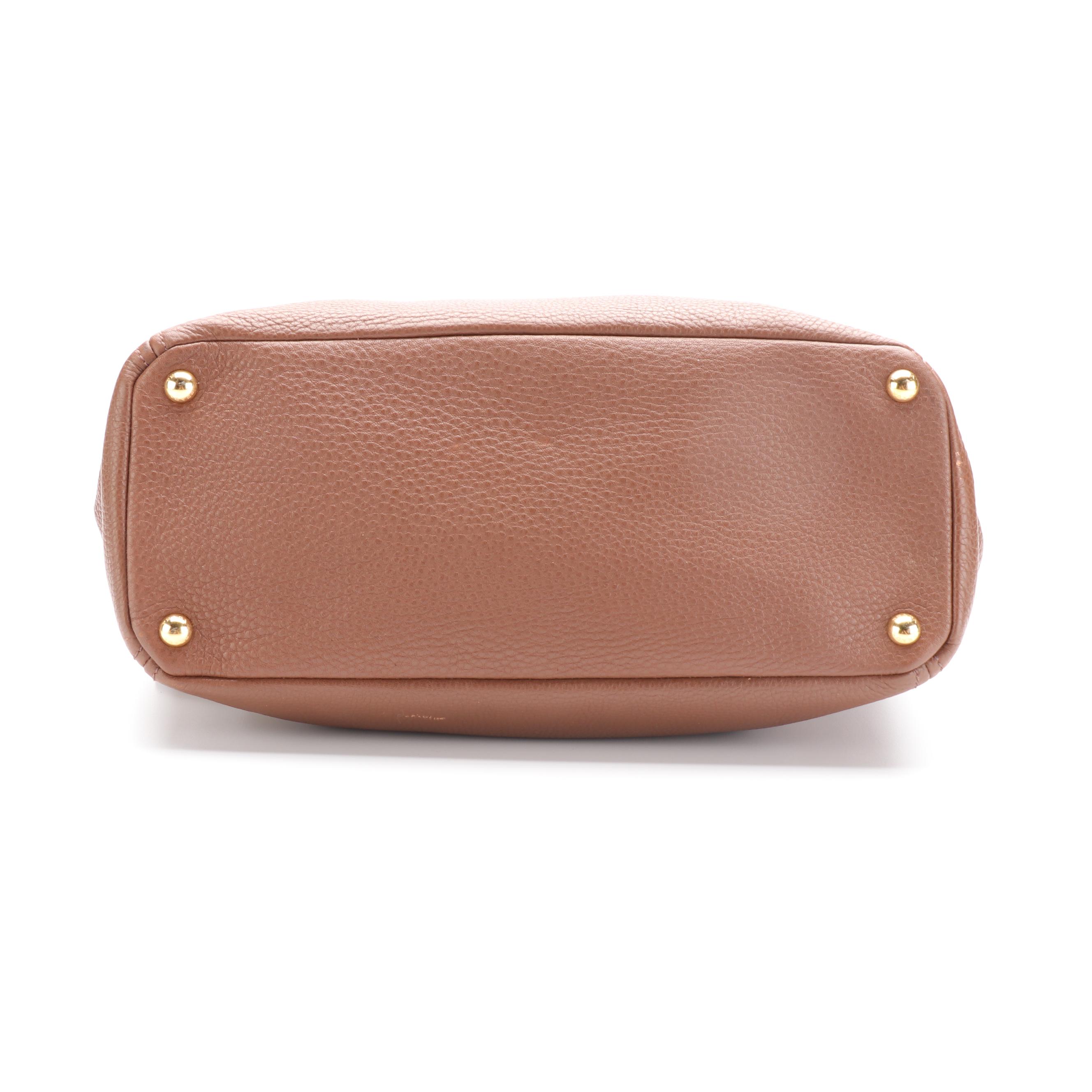 Prada Large Shoulder Tote in Brown Deerskin Leather