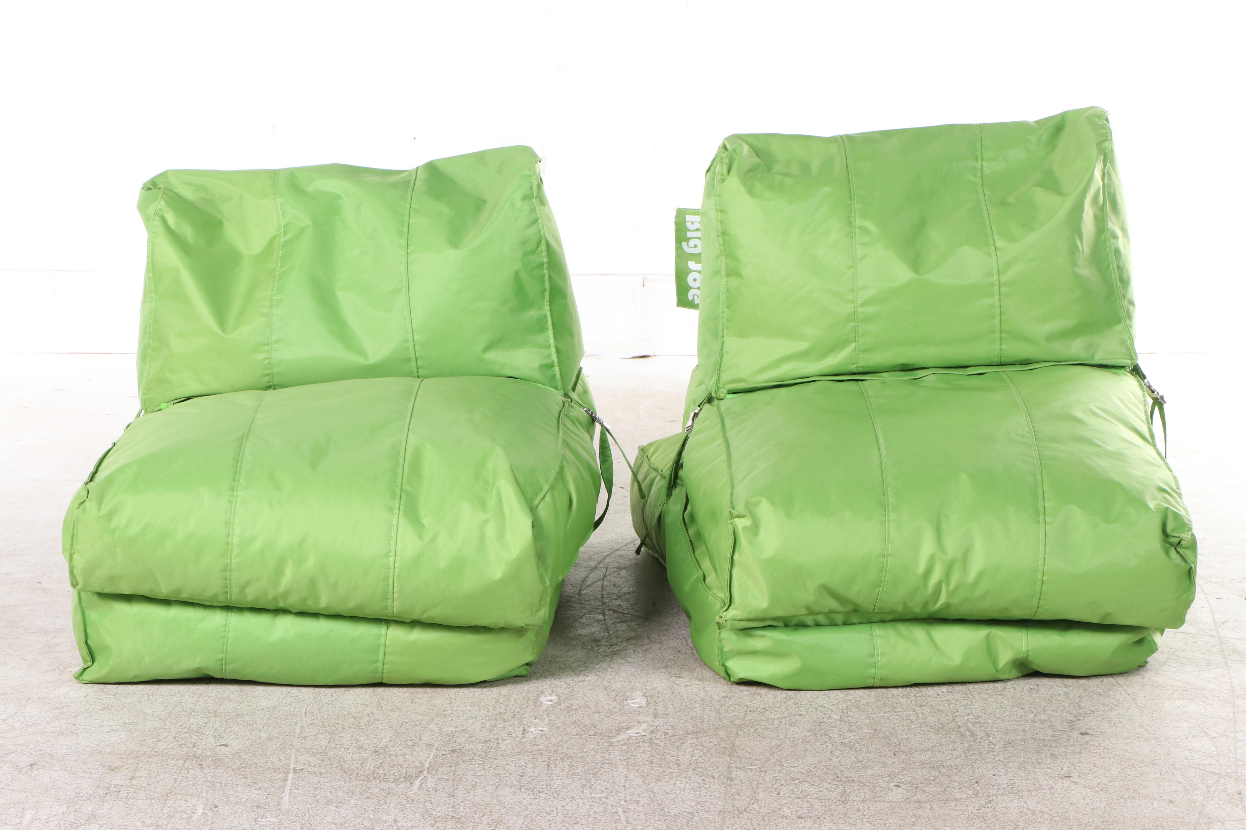 Pair of Comfort Research "Big Joe" Flip Lounger Bean Bag Chair
