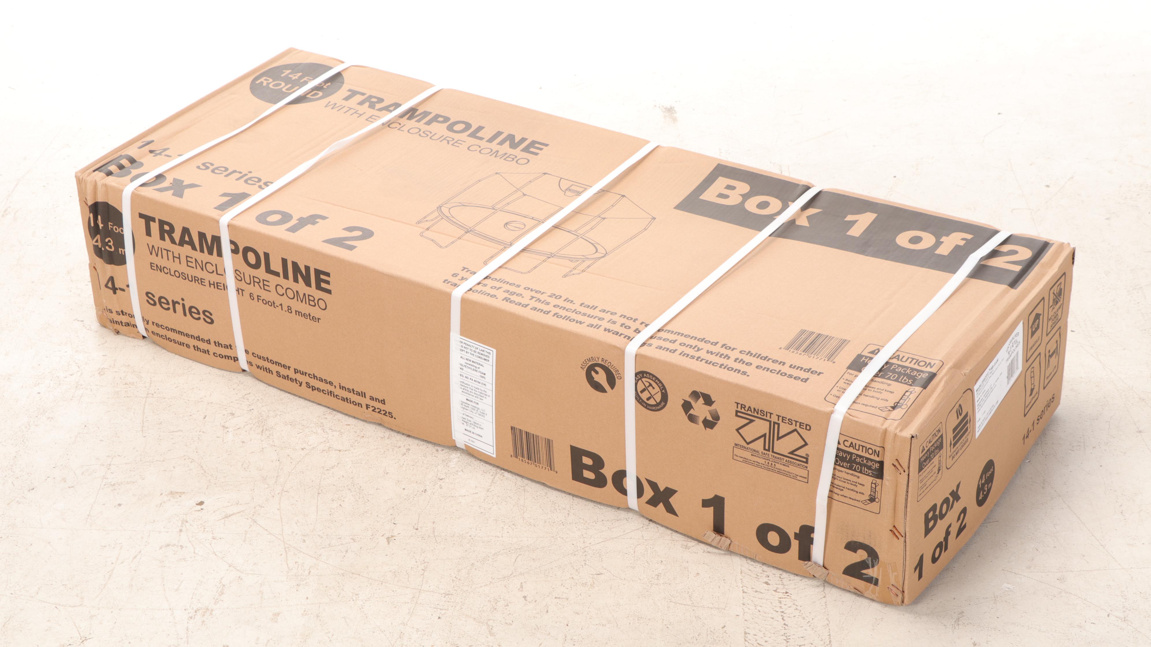 DRT Skywalker 14" Round Trampoline With Enclosure