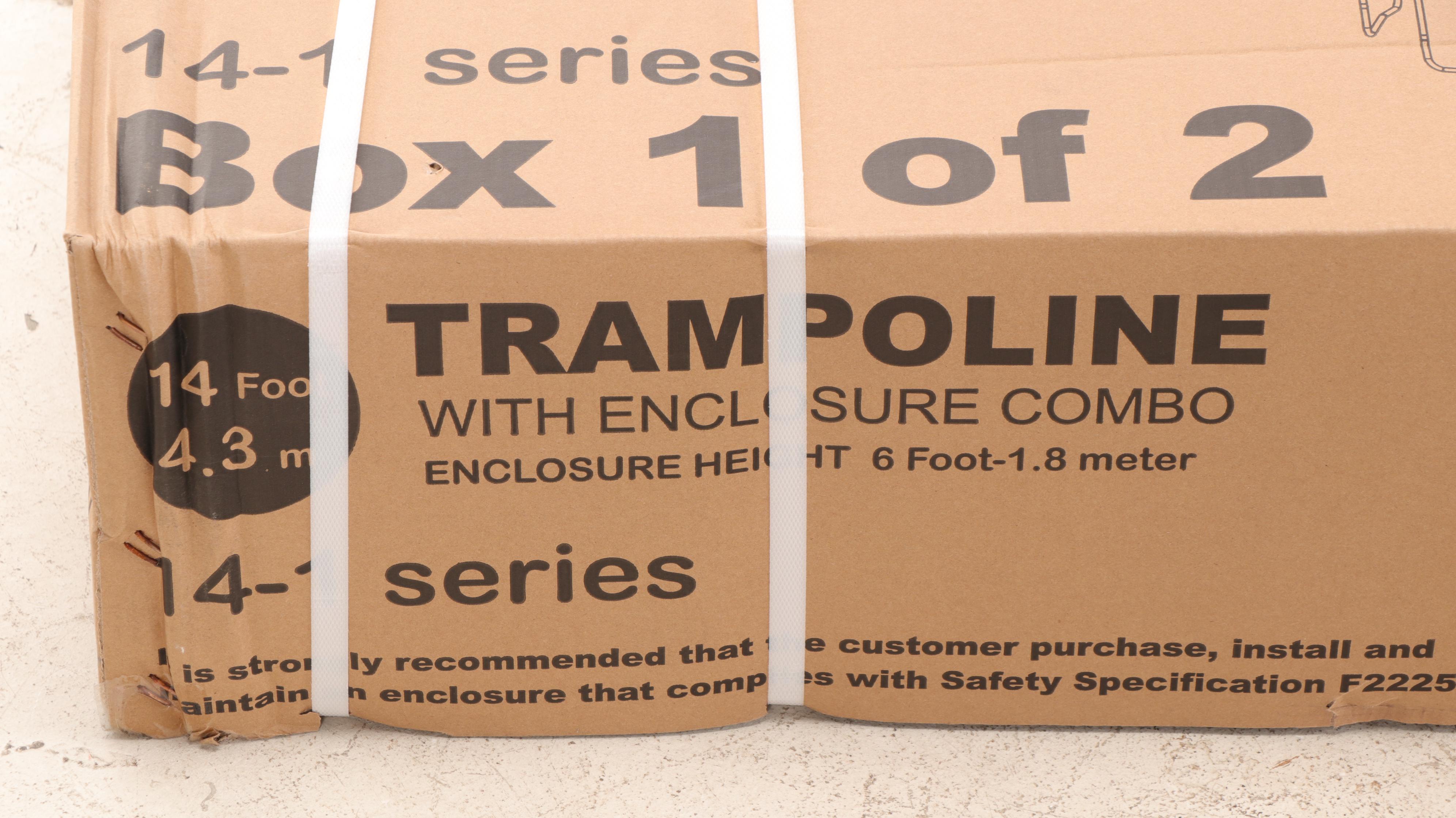 DRT Skywalker 14" Round Trampoline With Enclosure