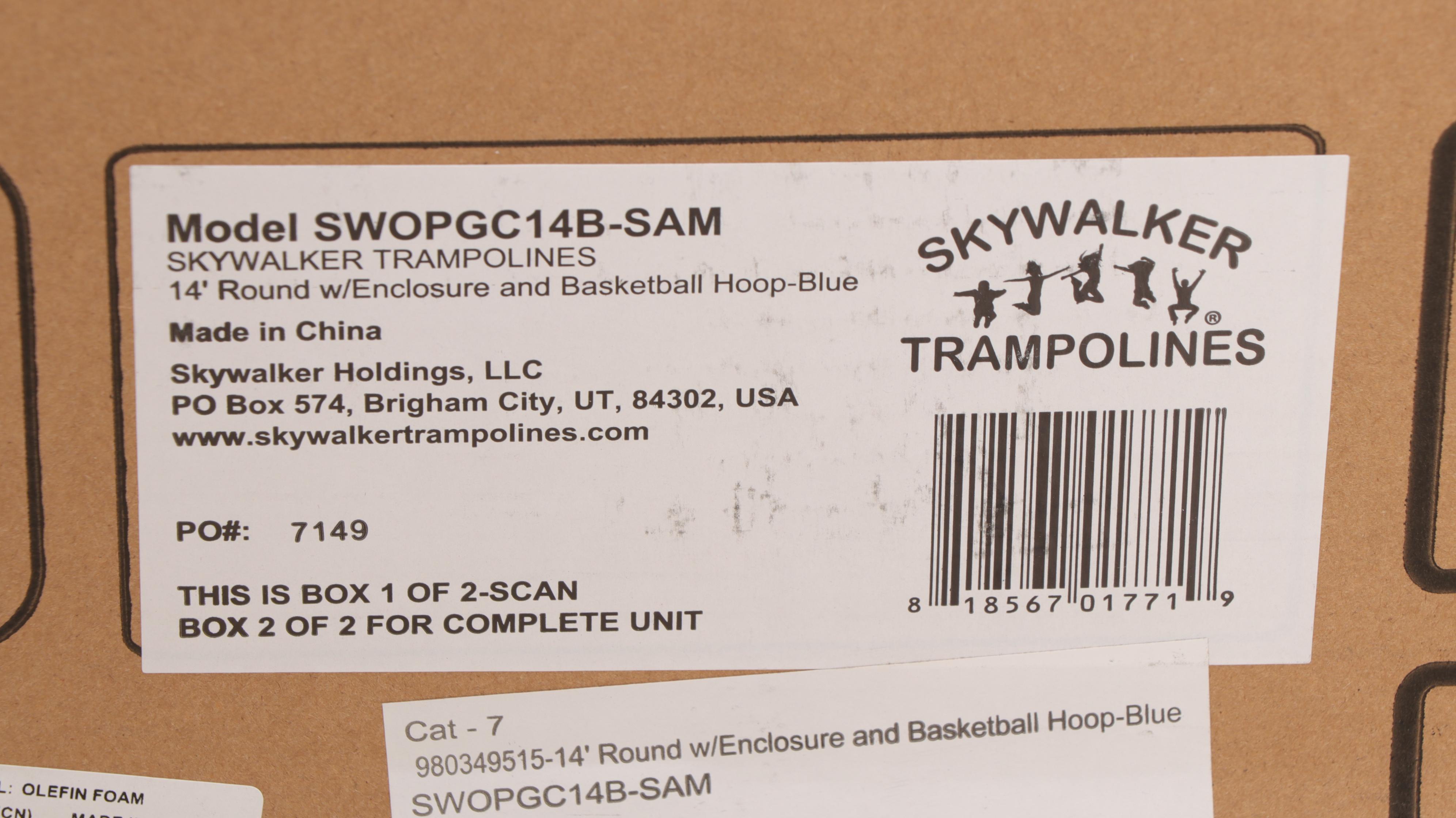 DRT Skywalker 14" Round Trampoline With Enclosure