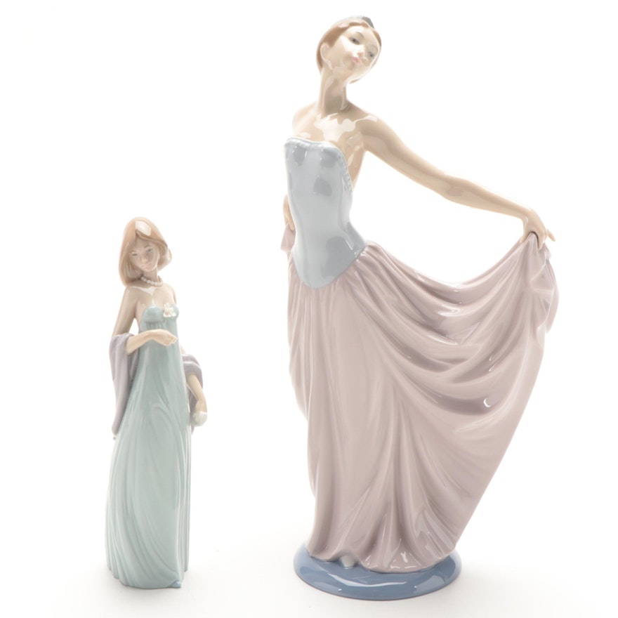 Lladró "Ingenue" and "Dancer" Porcelain Figurines