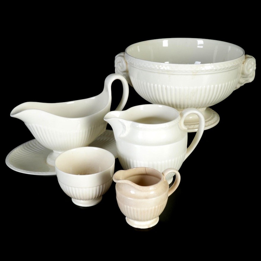 Wedgwood "Edme" Footed Salad Bowl and Other Serveware