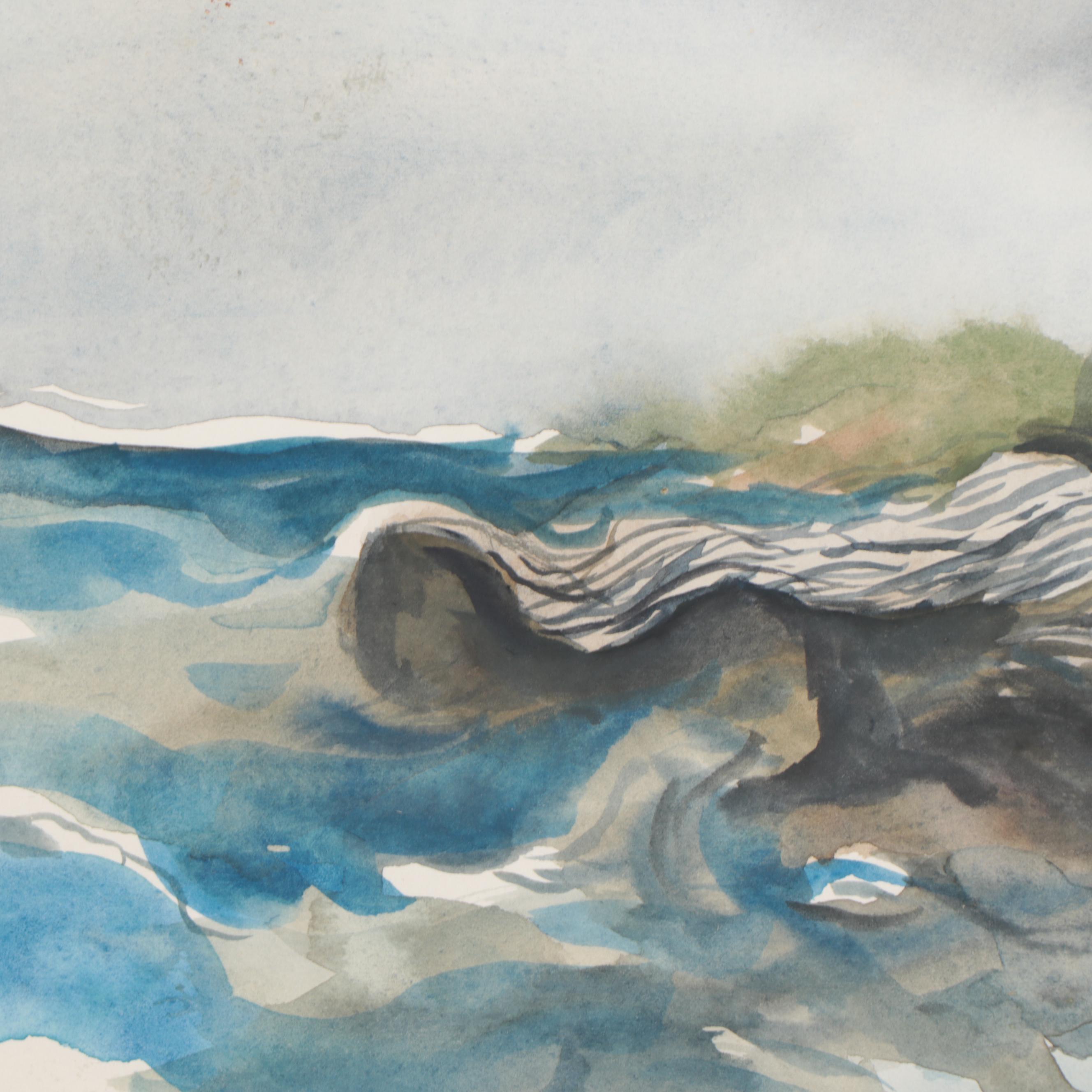 Robert Fabe Watercolor Paintings of Coastal Landscapes