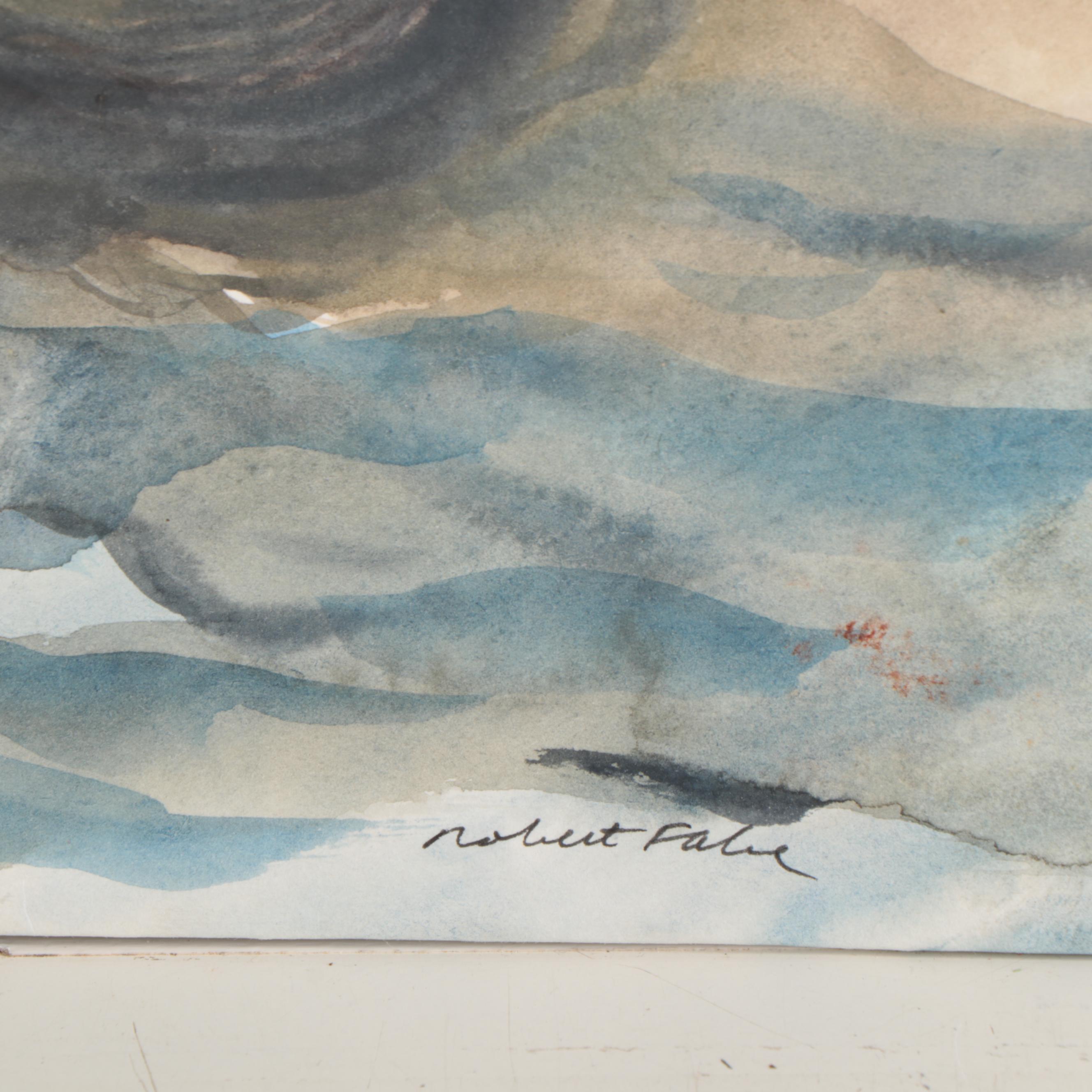 Robert Fabe Watercolor Paintings of Coastal Landscapes