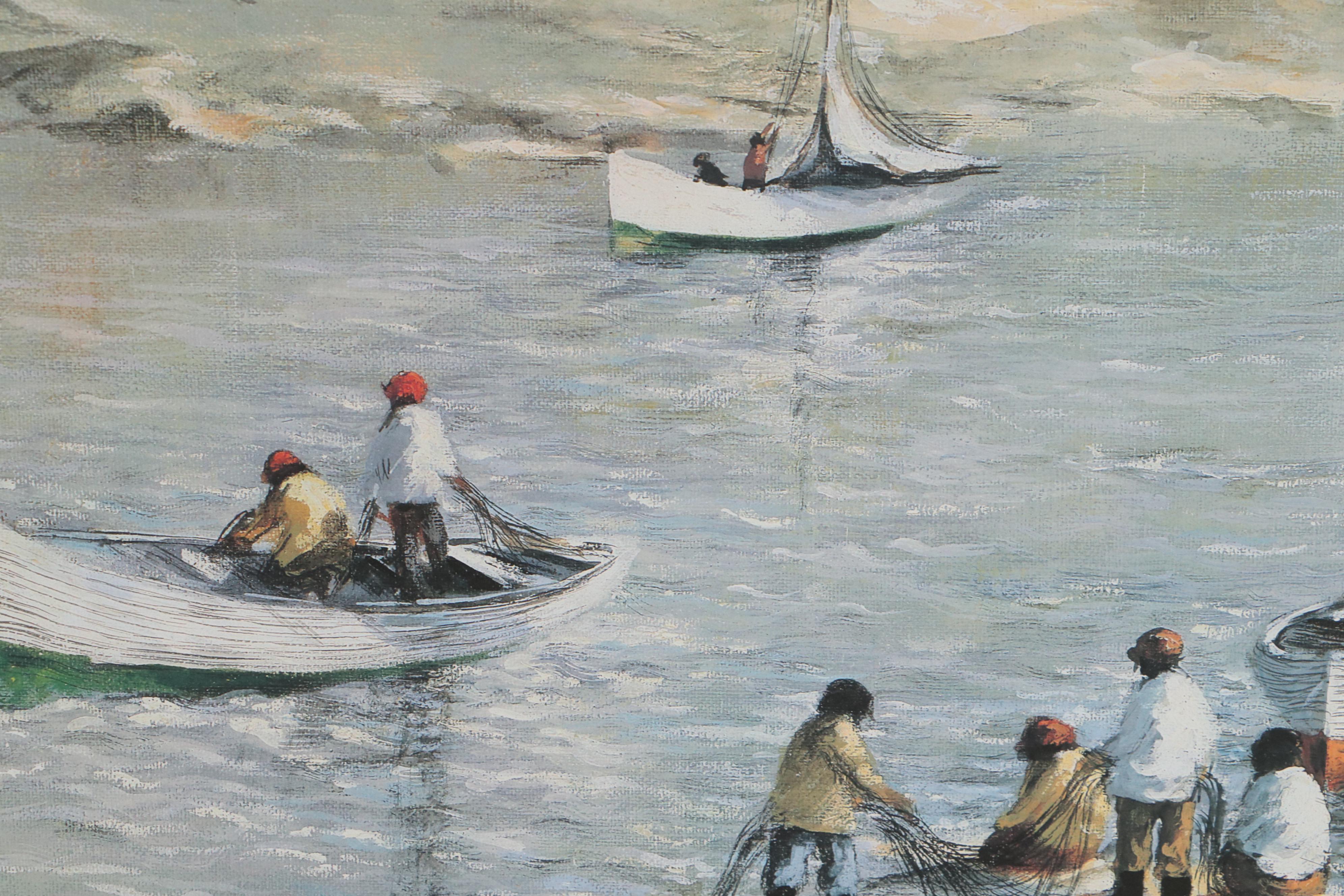 Robert Fabe Offset Lithographs Including "Beach House," 1987