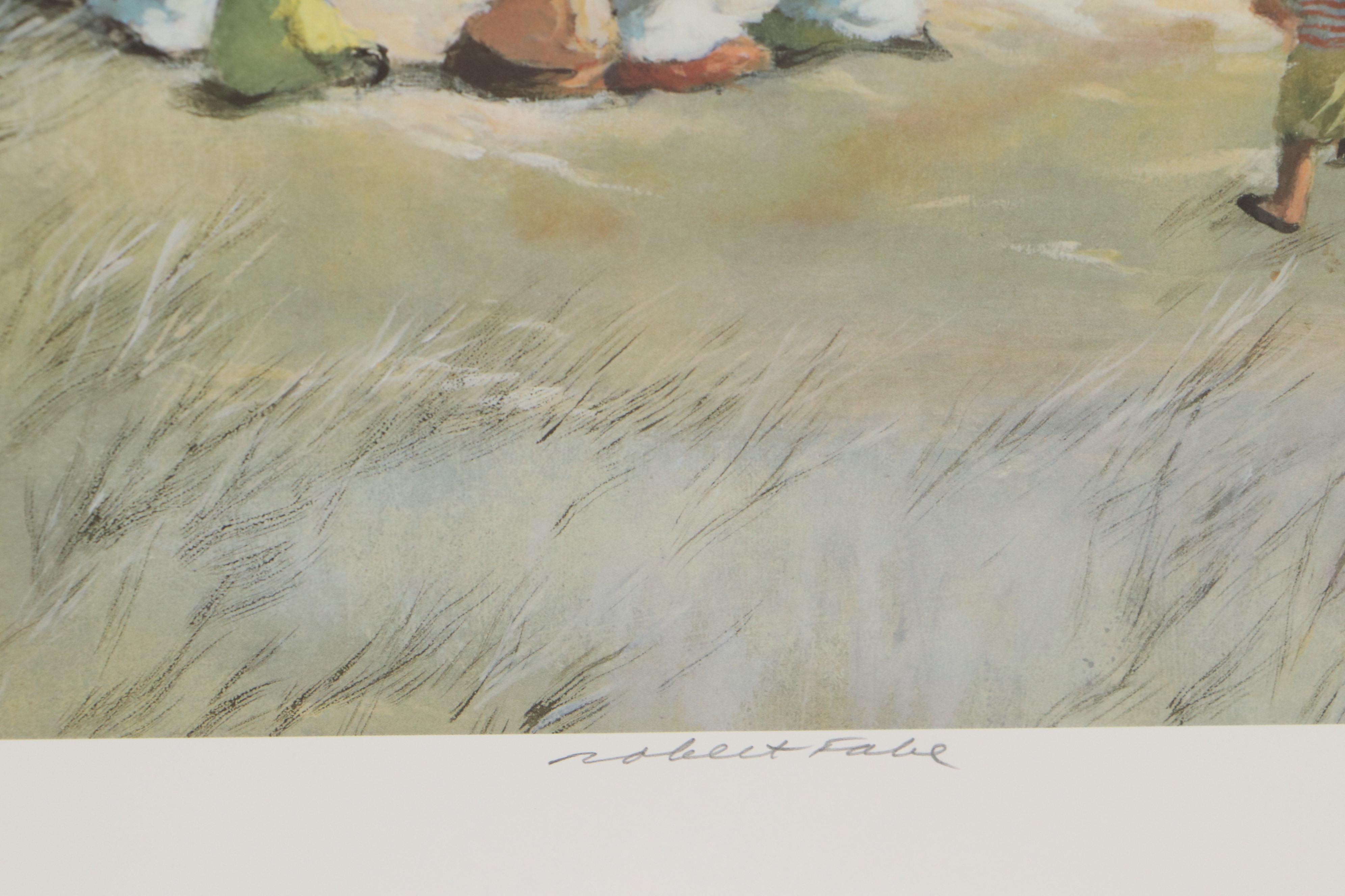 Robert Fabe Offset Lithographs Including "Beach House," 1987