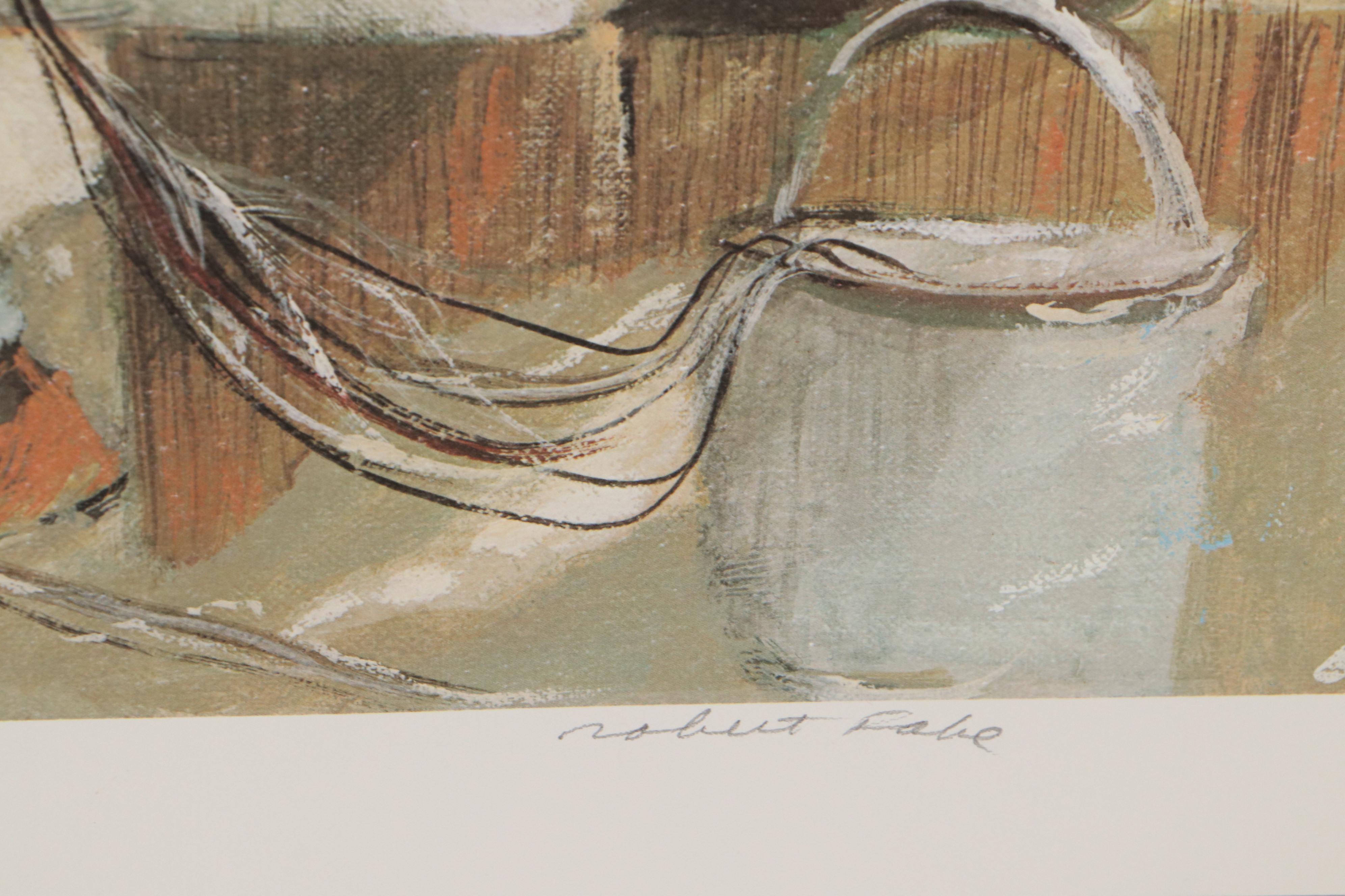 Robert Fabe Offset Lithographs Including "Beach House," 1987