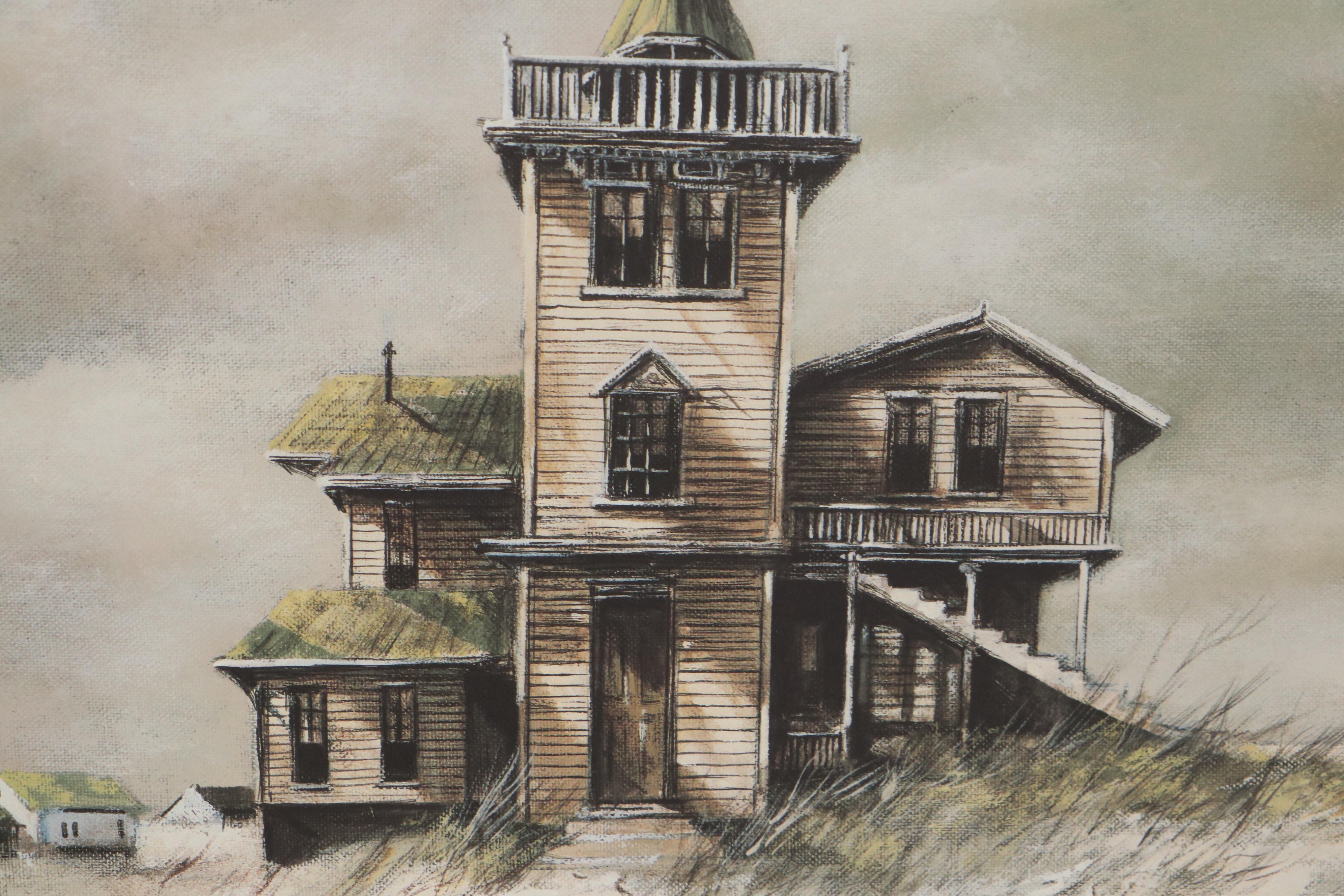 Robert Fabe Offset Lithographs Including "Beach House," 1987