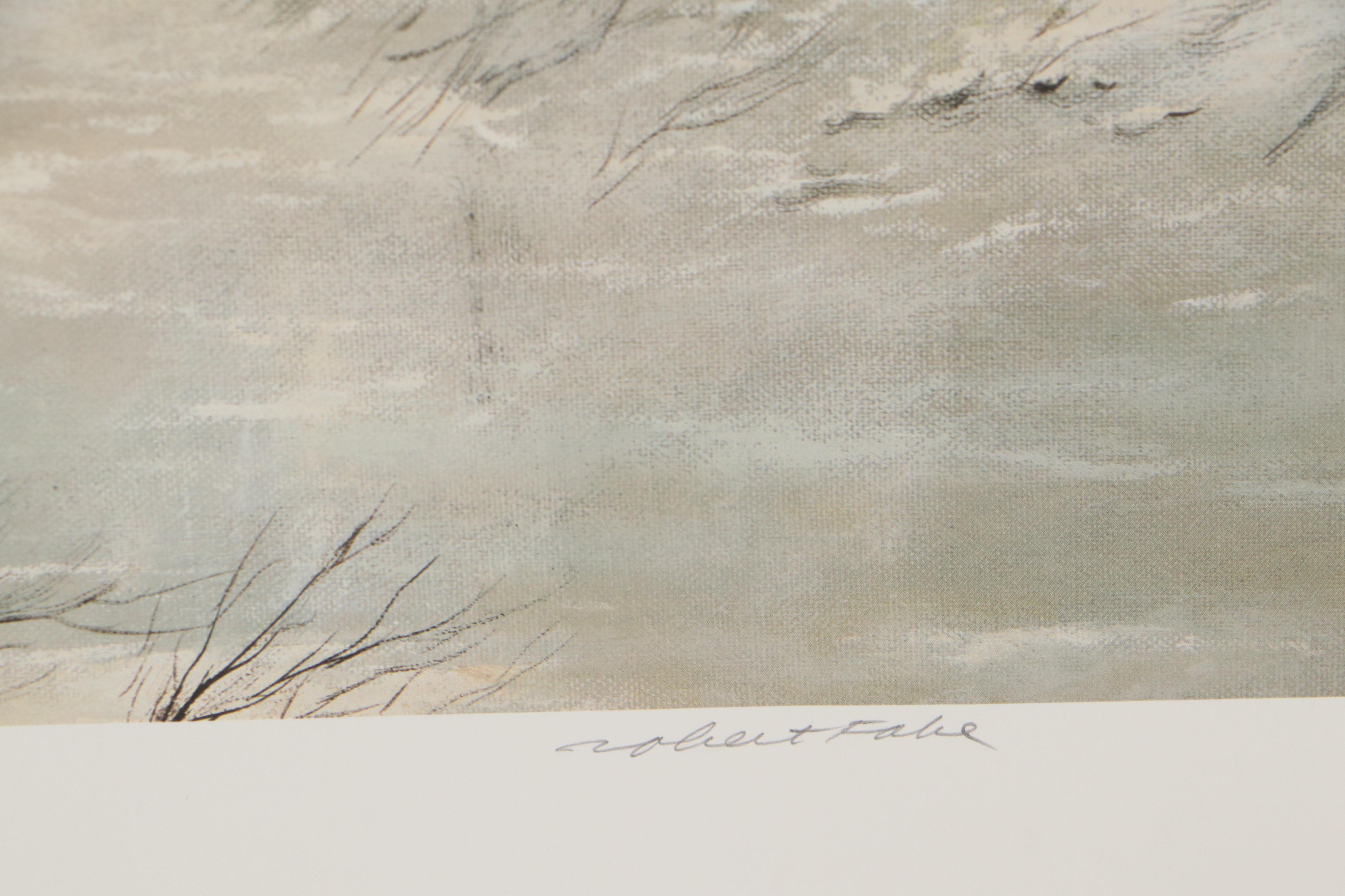 Robert Fabe Offset Lithographs Including "Beach House," 1987