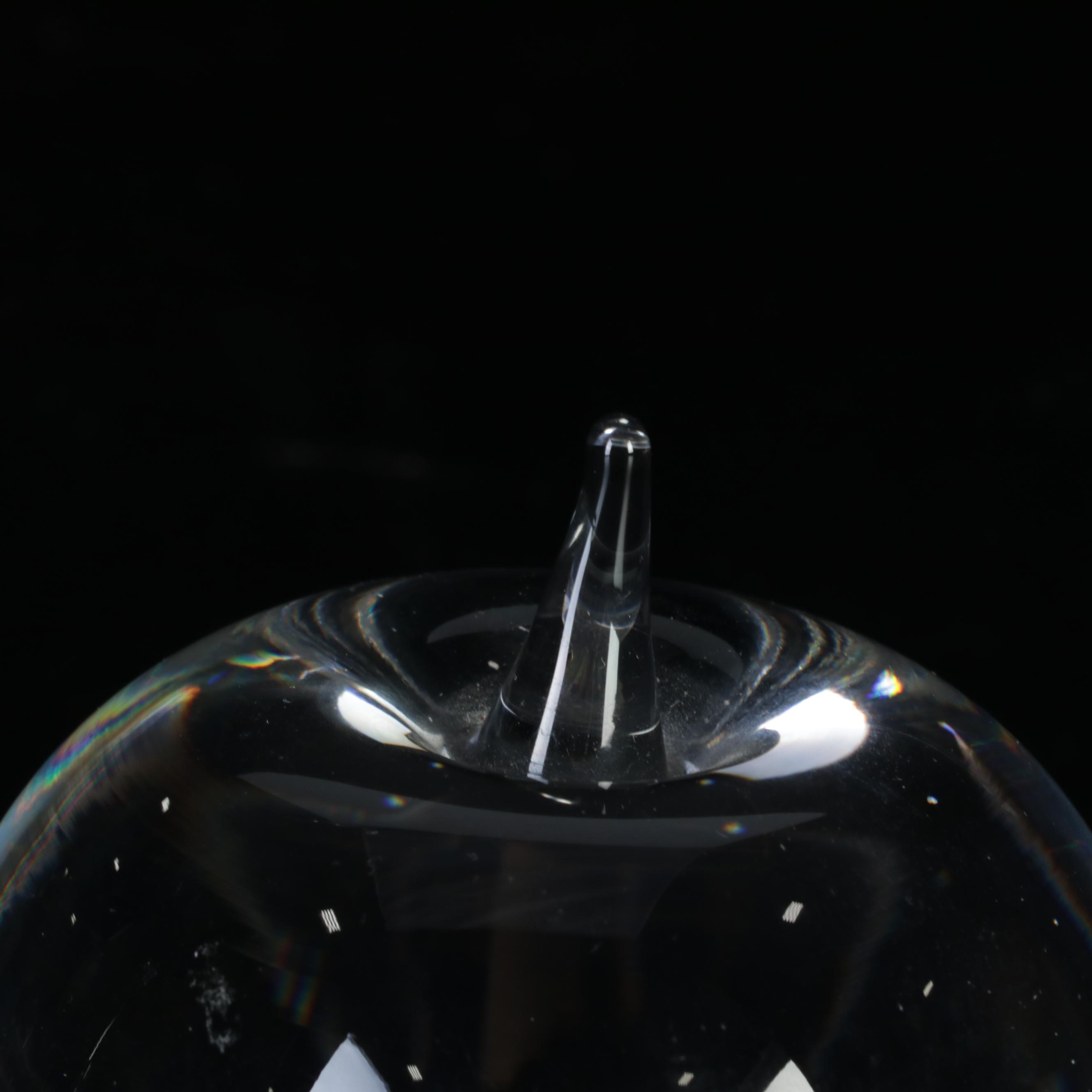 Tiffany & Co. Crystal Apple Paperweight