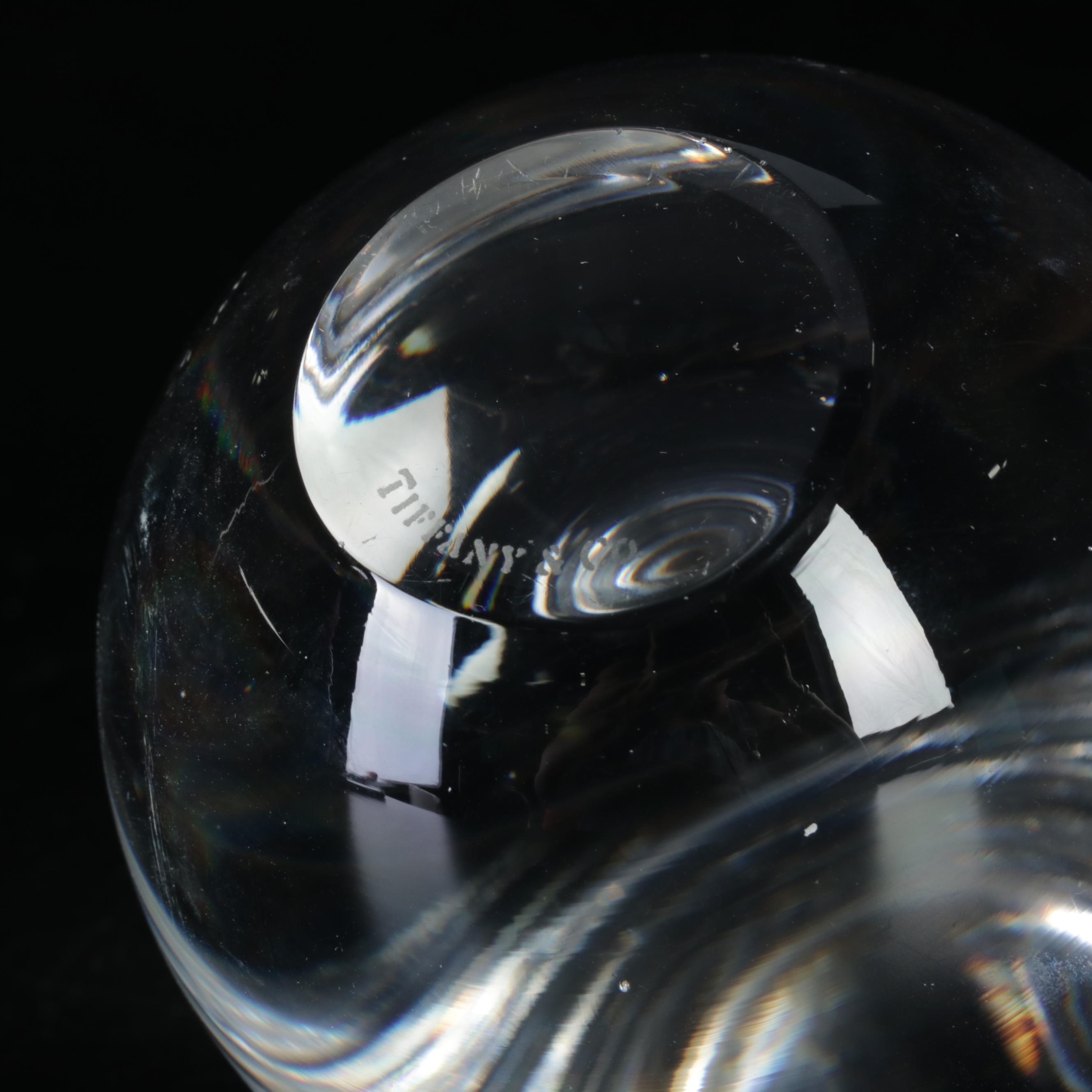 Tiffany & Co. Crystal Apple Paperweight