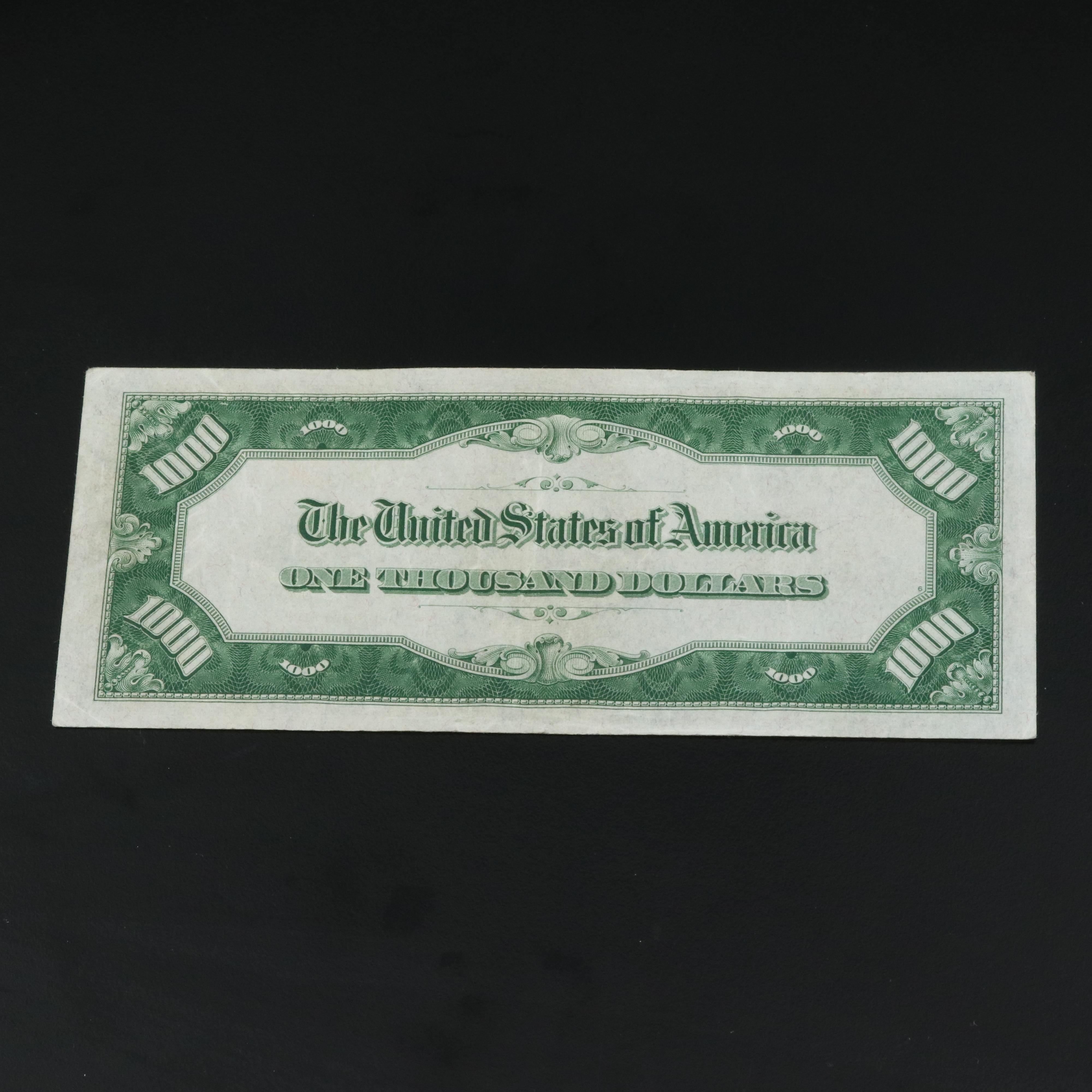Series of 1934A $1000 Federal Reserve Note
