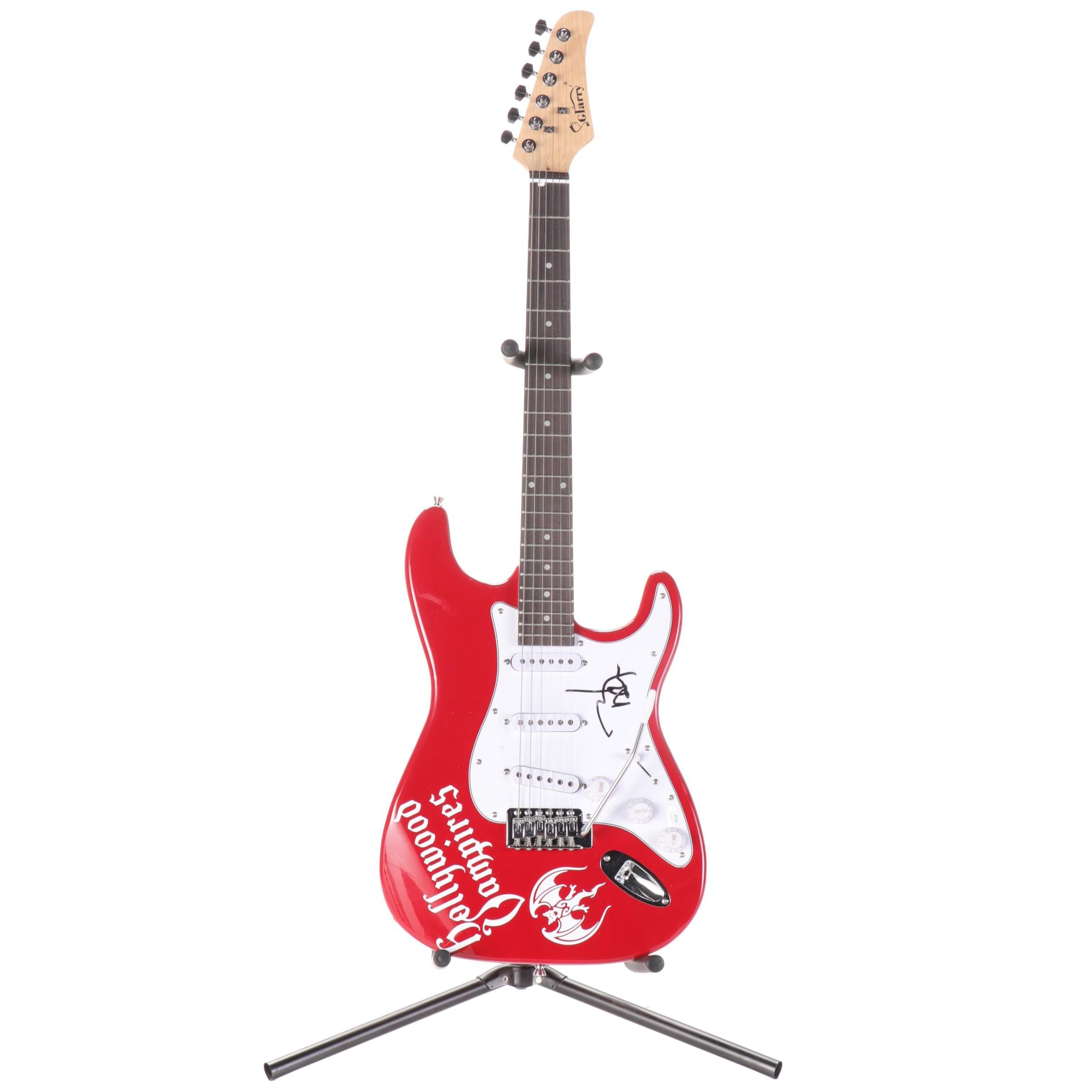 Johnny Depp of Hollywood Vampires Signed Glarry Red Enameled Electric Guitar