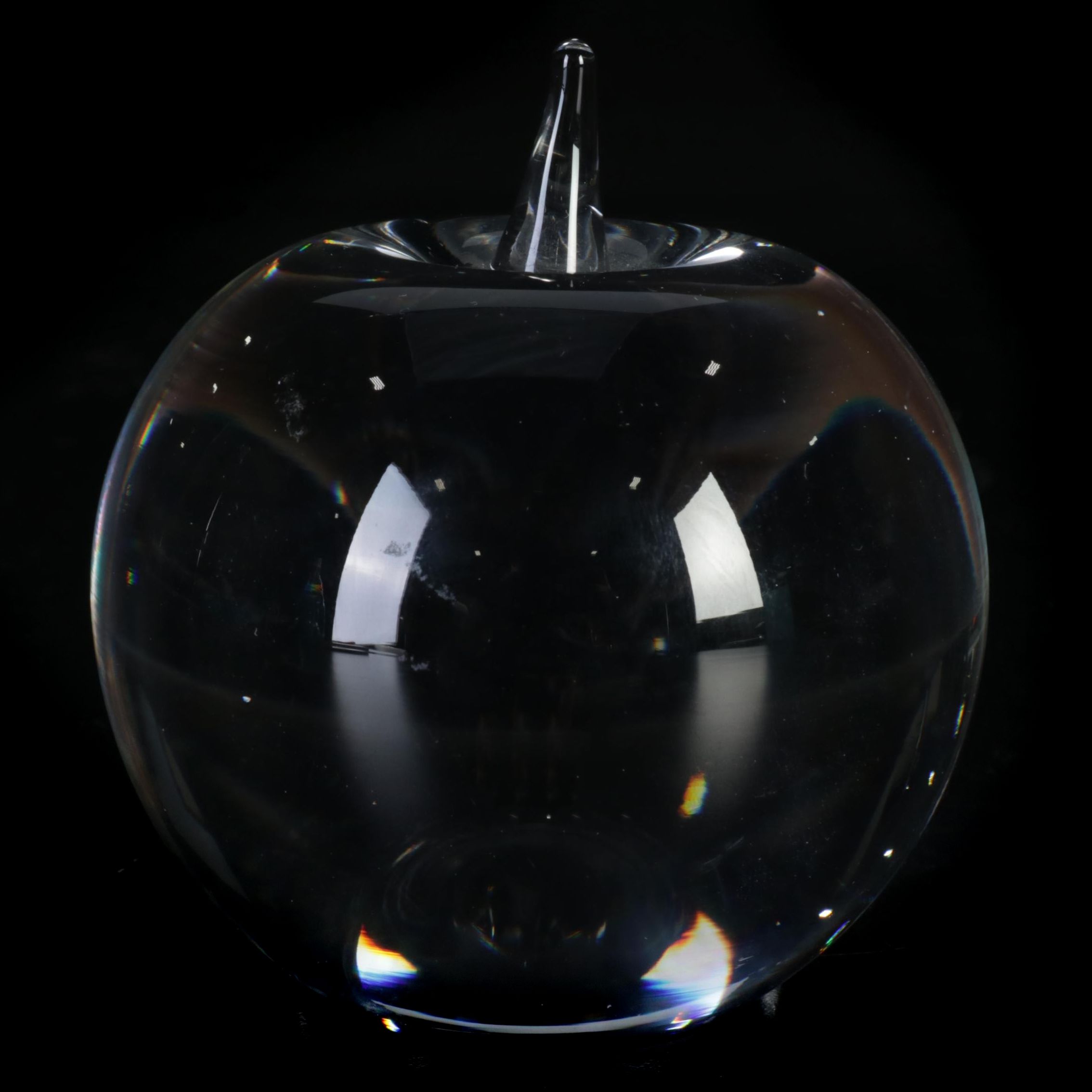 Tiffany & Co. Crystal Apple Paperweight