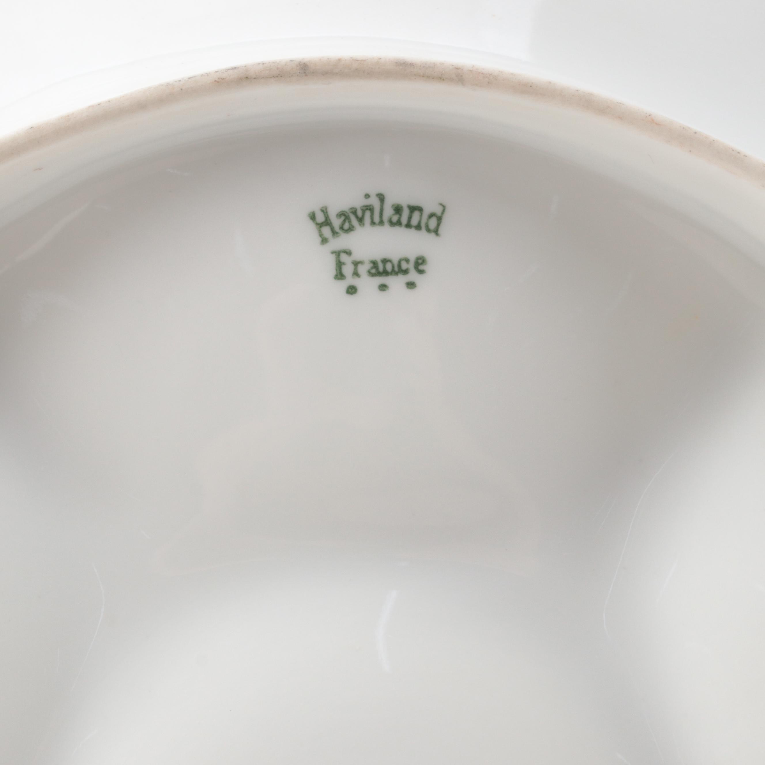 Haviland Limoges and Other European Porcelain Oyster Plates, Late 19th Century