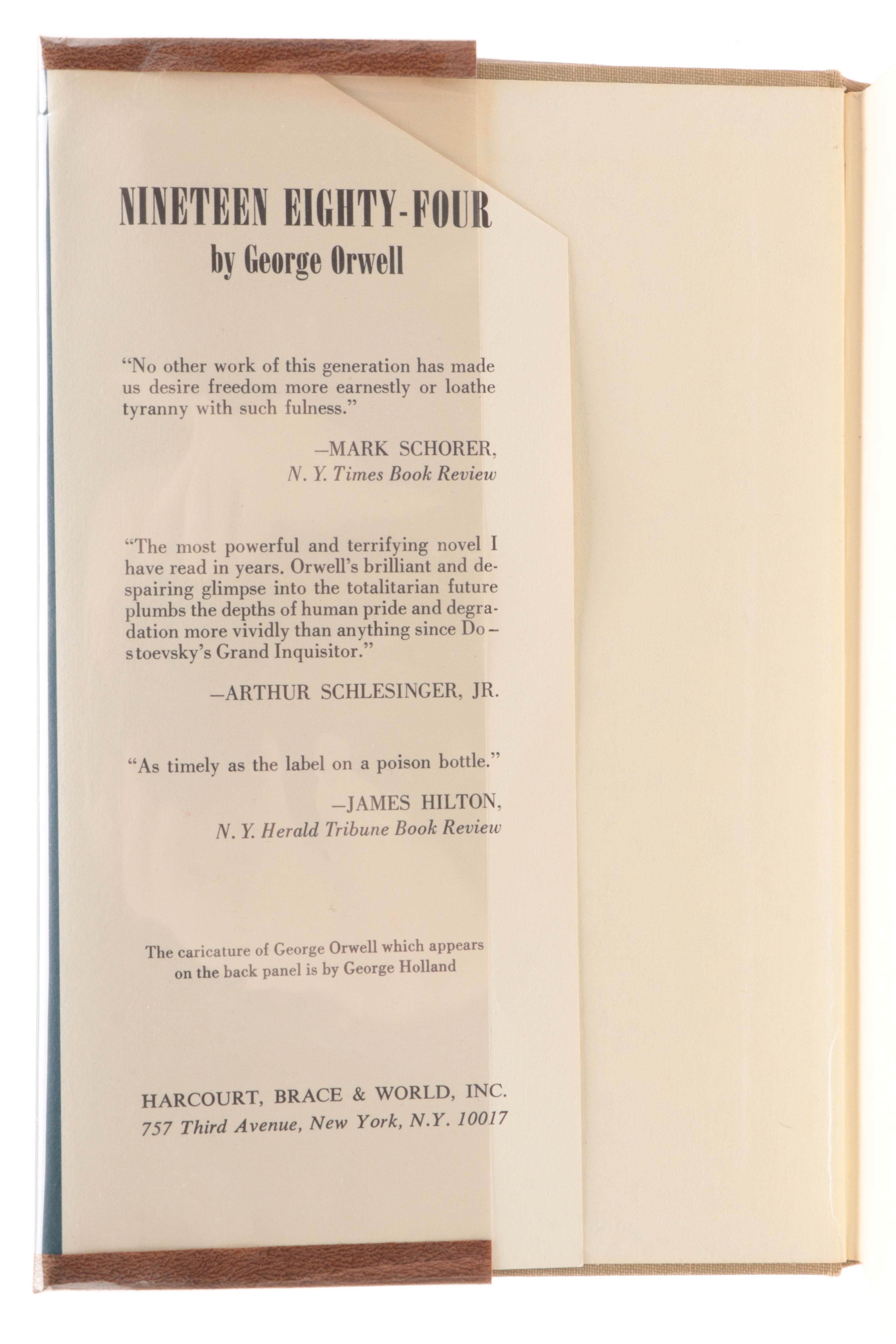 1984 Book Club Edition of "Nineteen Eighty-Four" by George Orwell