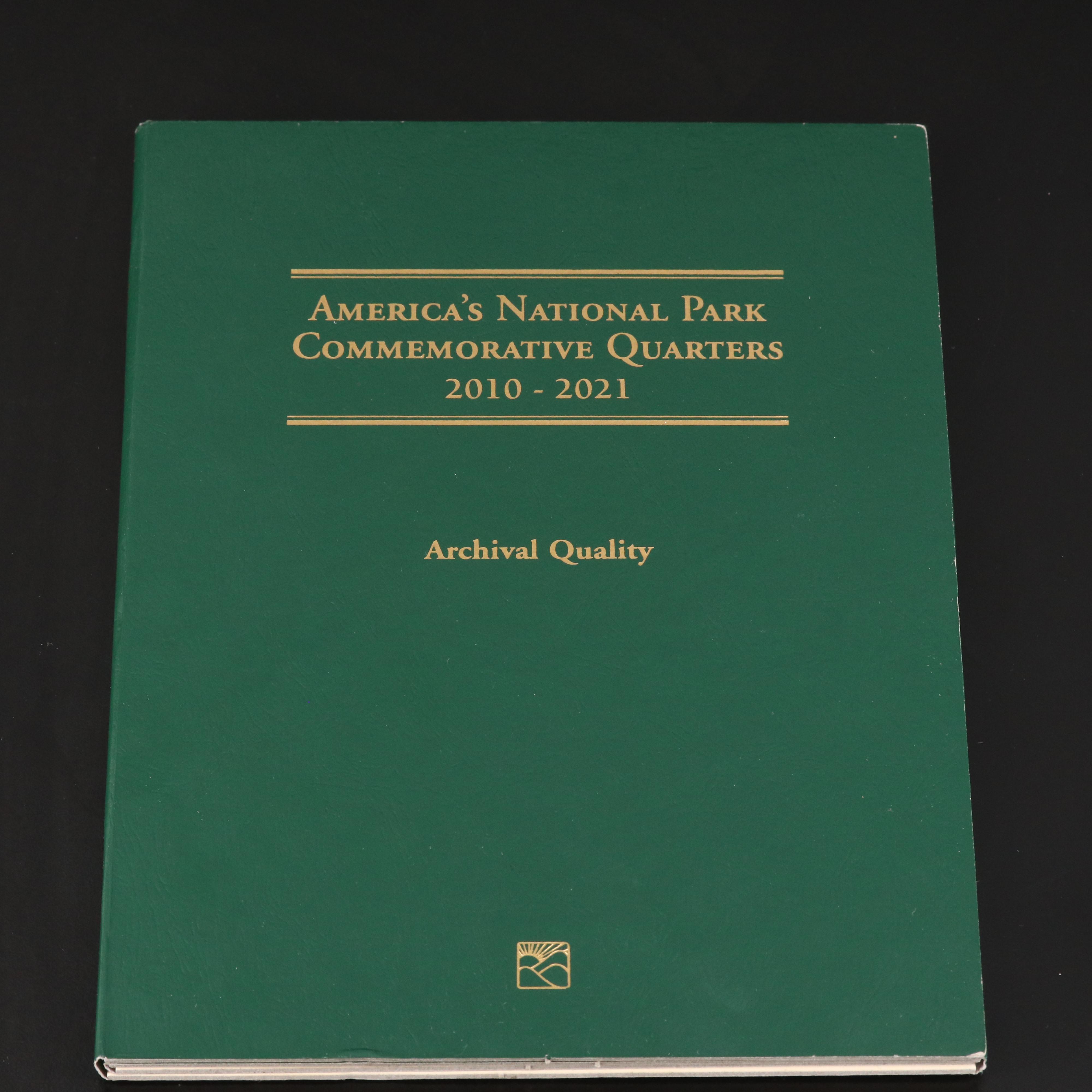 Two Albums of National Park Quarters, Foreign Banknotes and Coins