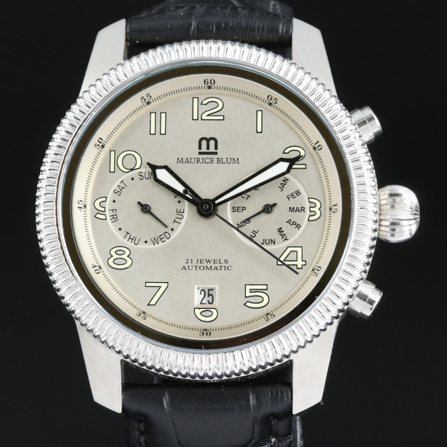Maurice Blum Triple - Date Automatic Wristwatch