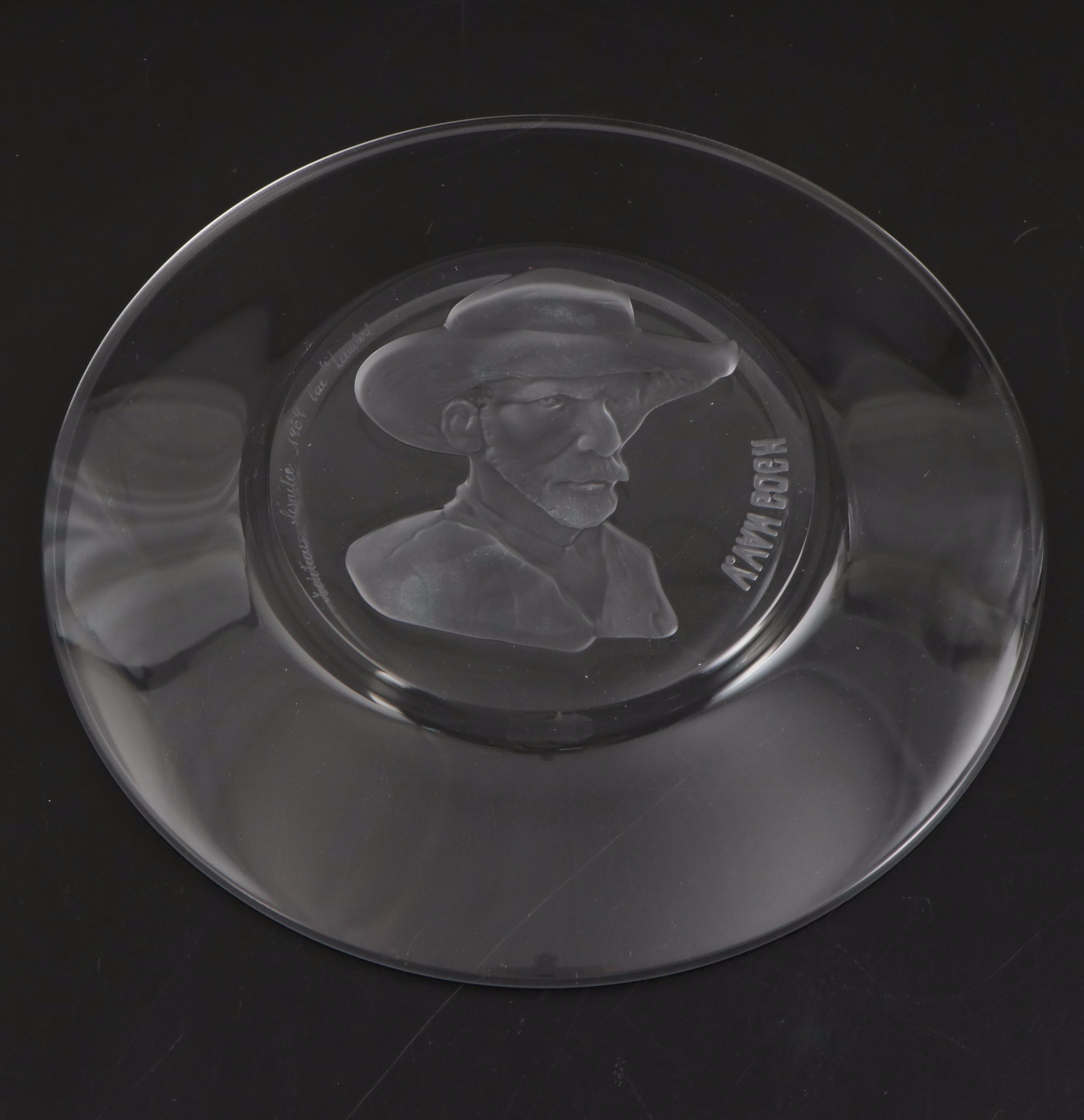 Val St. Lambert "Van Gogh" and Other Old Masters Crystal Plates