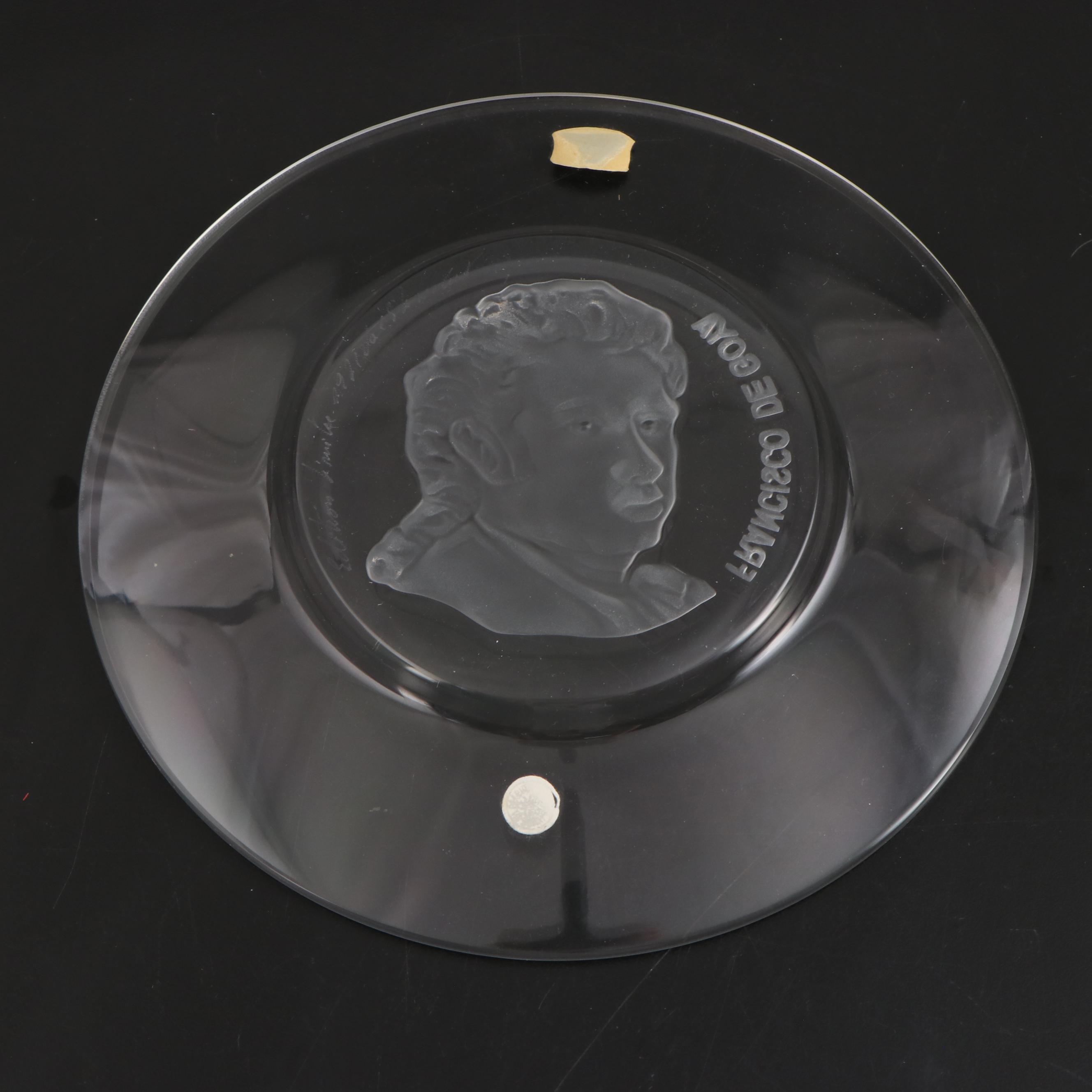 Val St. Lambert "Van Gogh" and Other Old Masters Crystal Plates