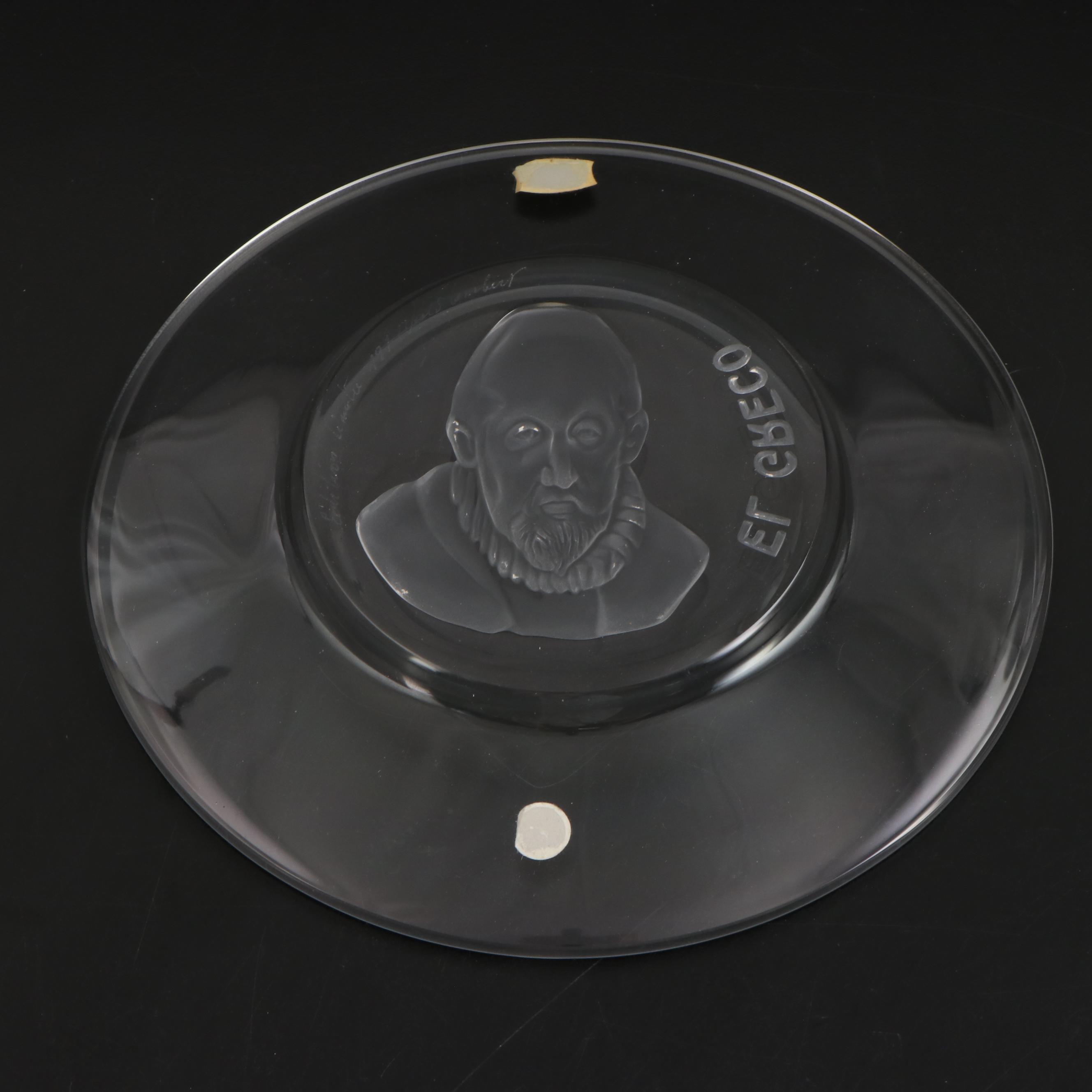 Val St. Lambert "Van Gogh" and Other Old Masters Crystal Plates