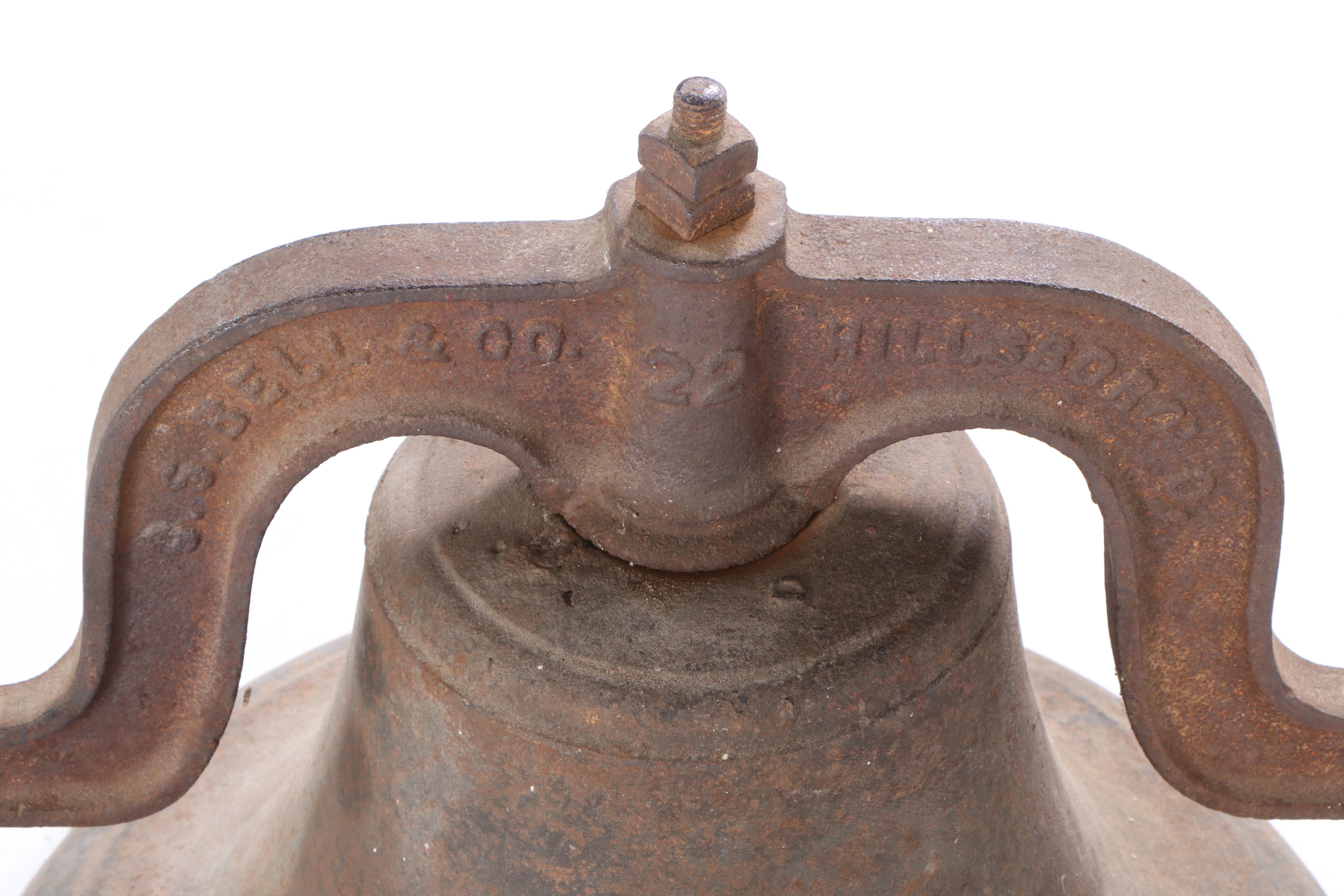 C.S. Bell & Company, Hillsboro, Ohio Cast Iron "22" Bell