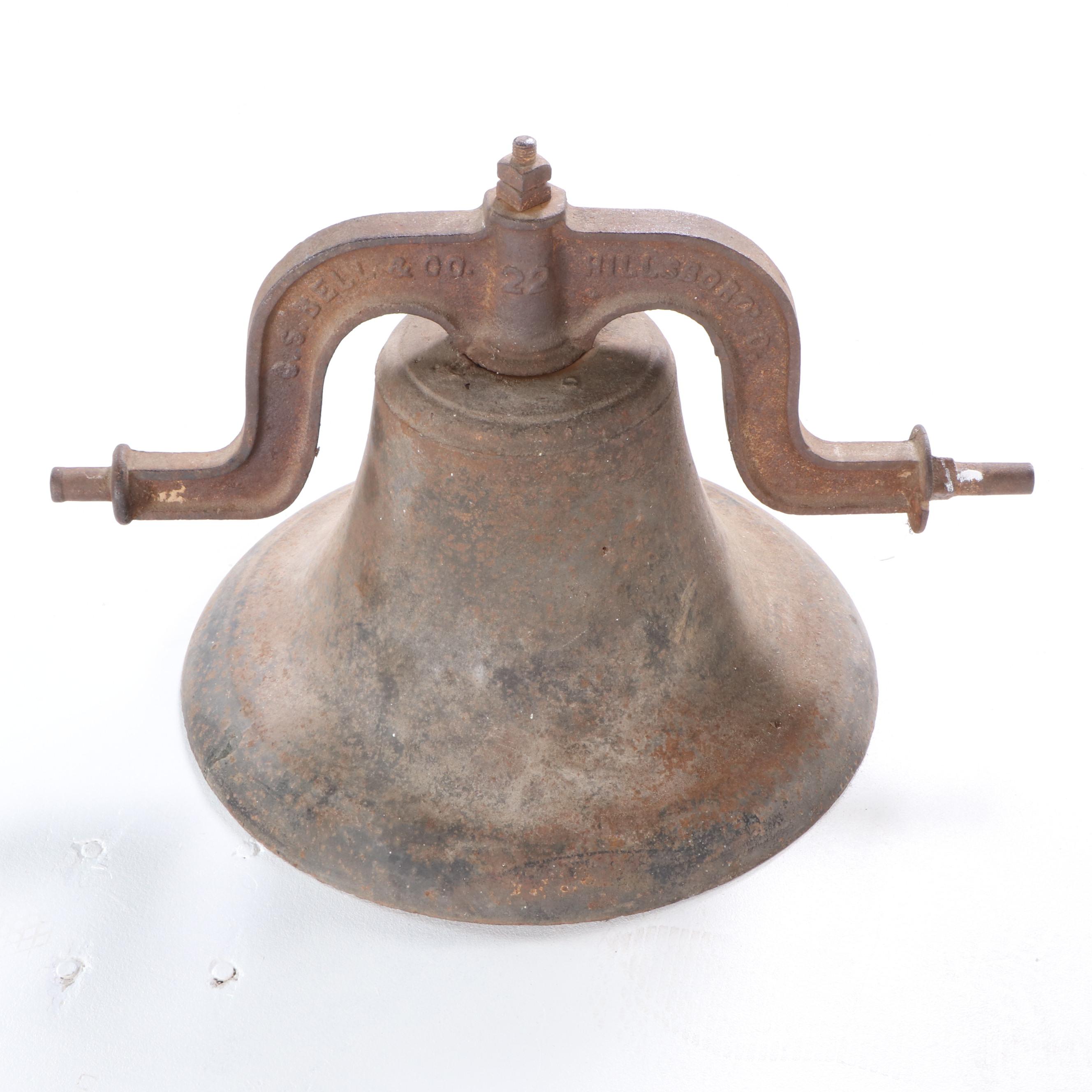 C.S. Bell & Company, Hillsboro, Ohio Cast Iron "22" Bell