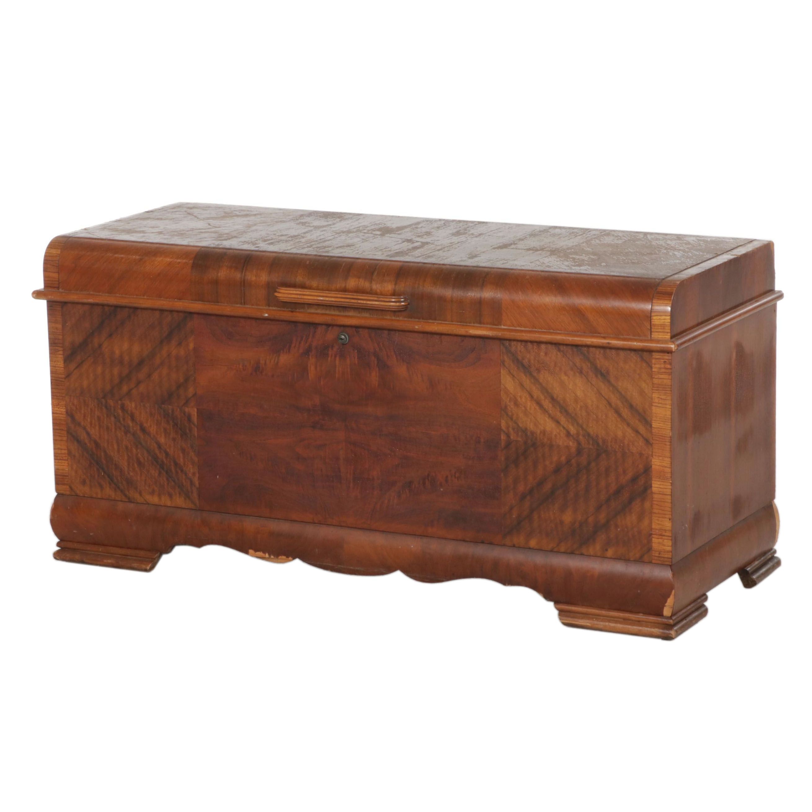 Lane "Aroma-Tite" Art Deco Mahogany-Veneered Cedar Blanket Chest