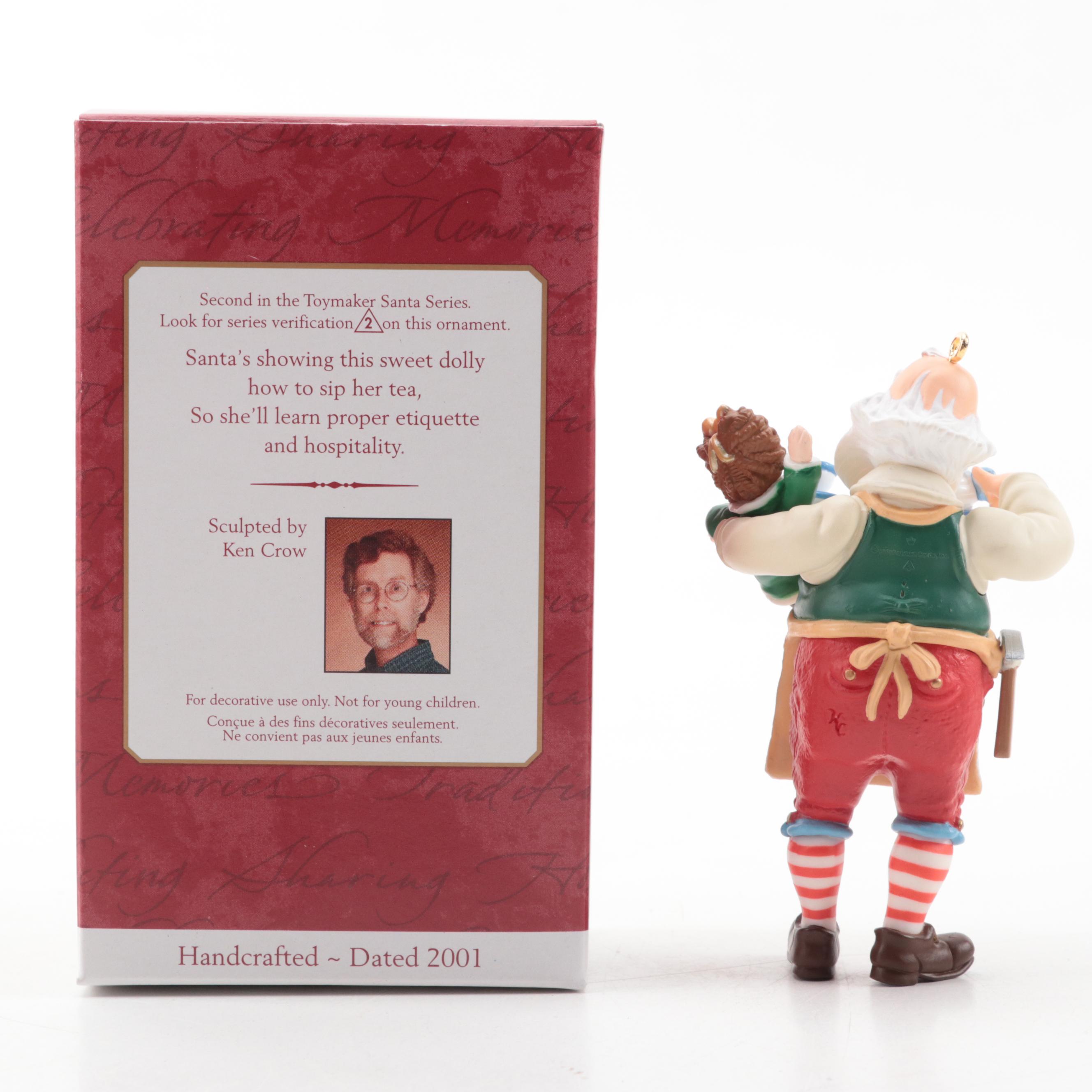 Hallmark Christmas Ornaments Featuring "Toymaker Santa" and More