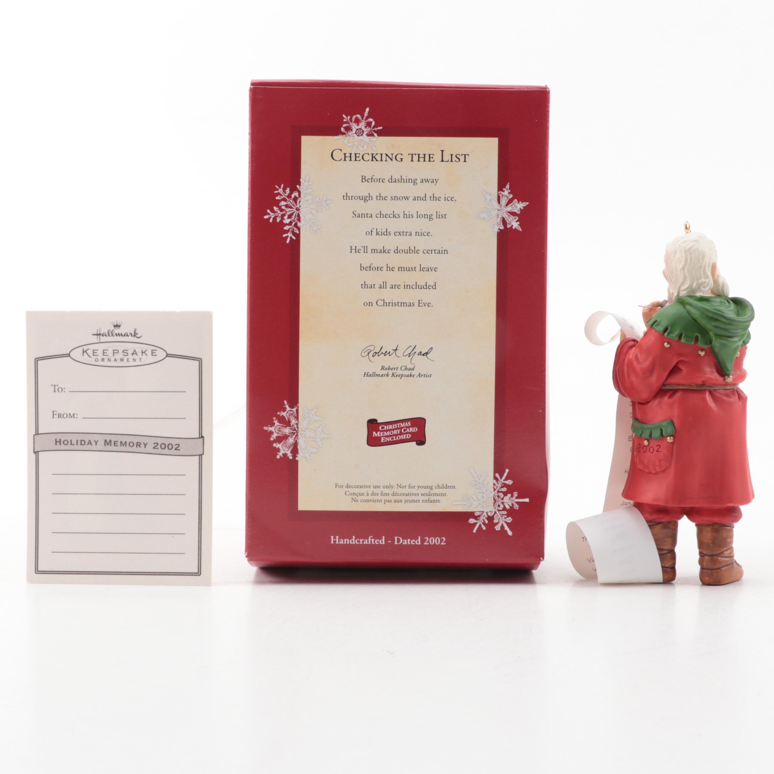 Hallmark Christmas Ornaments Featuring "Toymaker Santa" and More