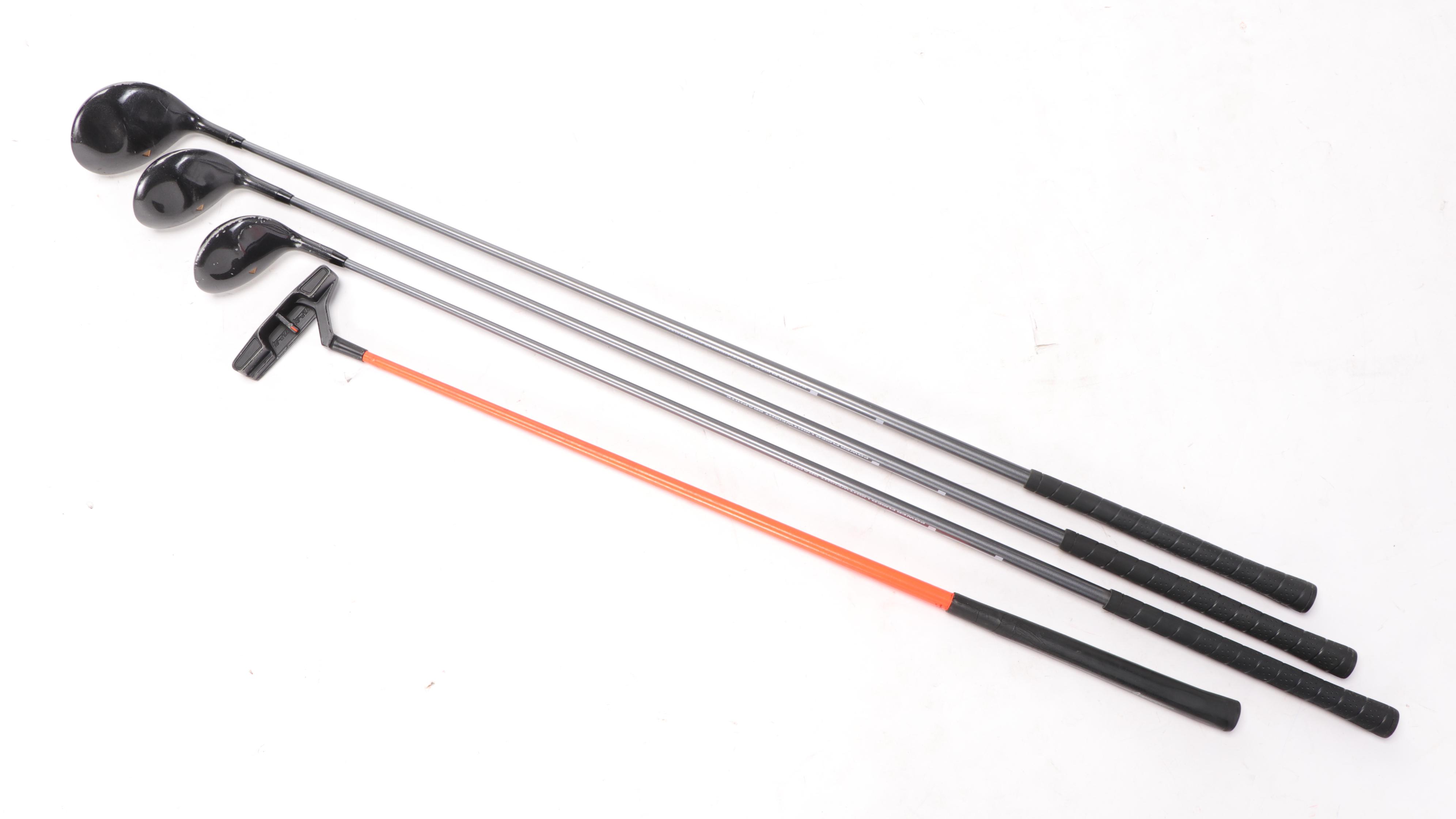 Dynatour Oversize Irons with Assorted Woods and Other Golf Clubs with Bags