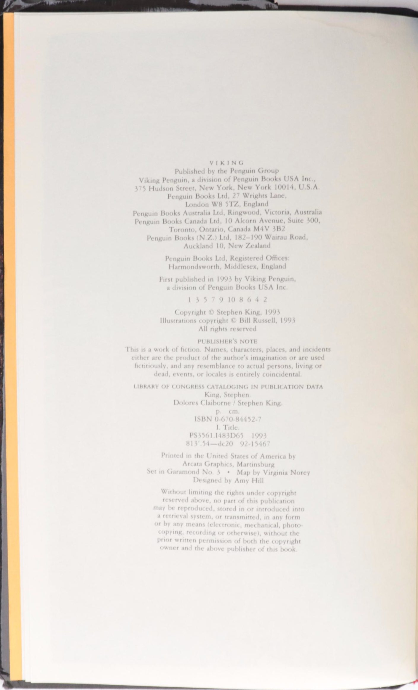 First Edition "Dolores Claiborne" and More First Edition Books by Stephen King