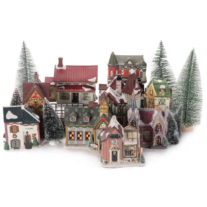 Santa's Workbench, Holiday Expressions, More Pre-Lit Christmas Village Décor